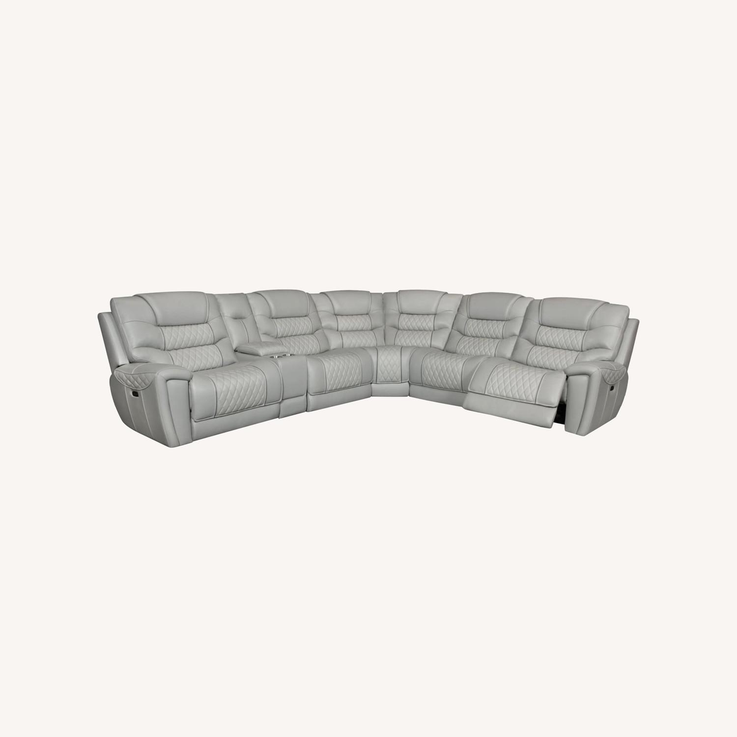 Grey Artemis Reclining Sectional - image-0