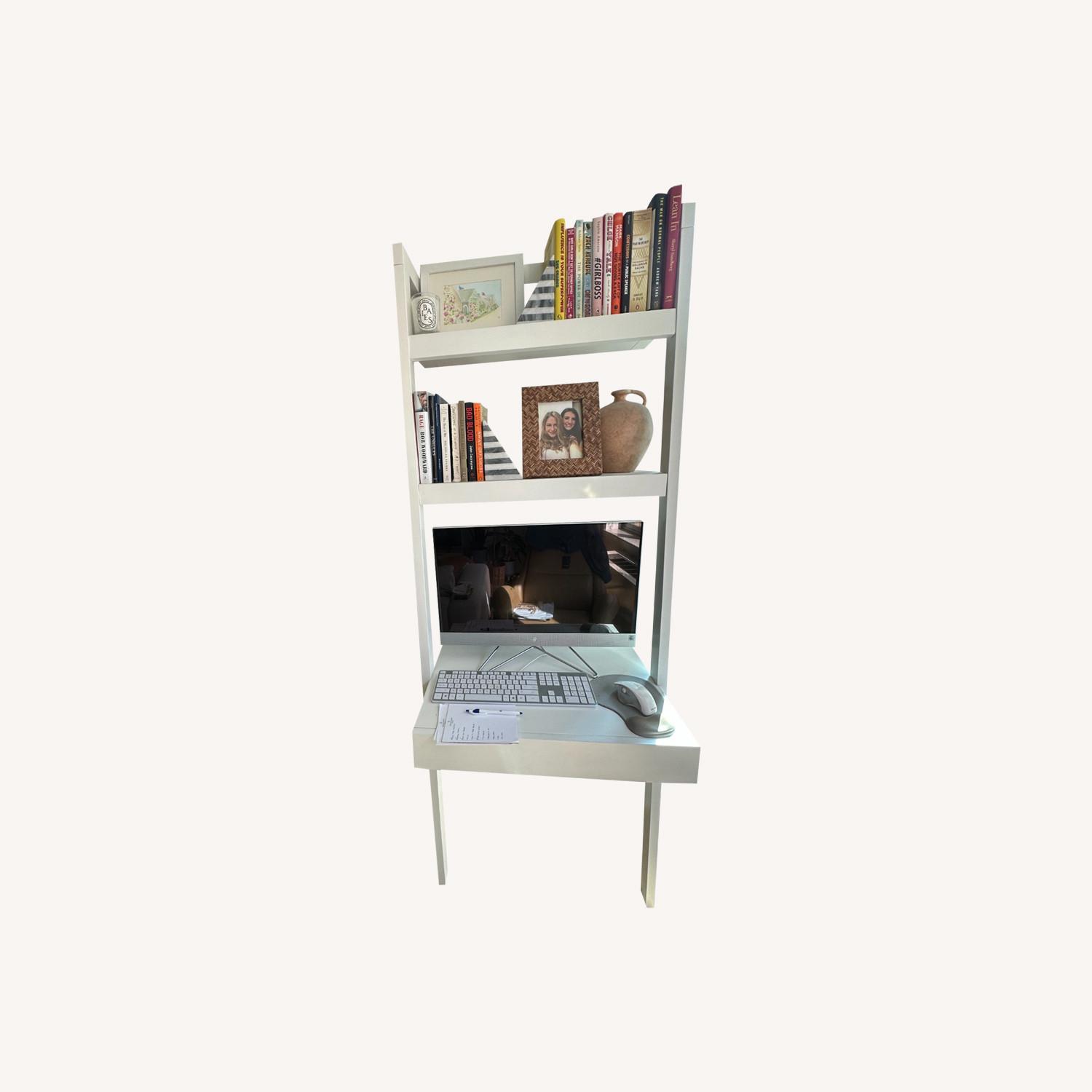 Crate & Barrel Sawyer White Desk - image-0