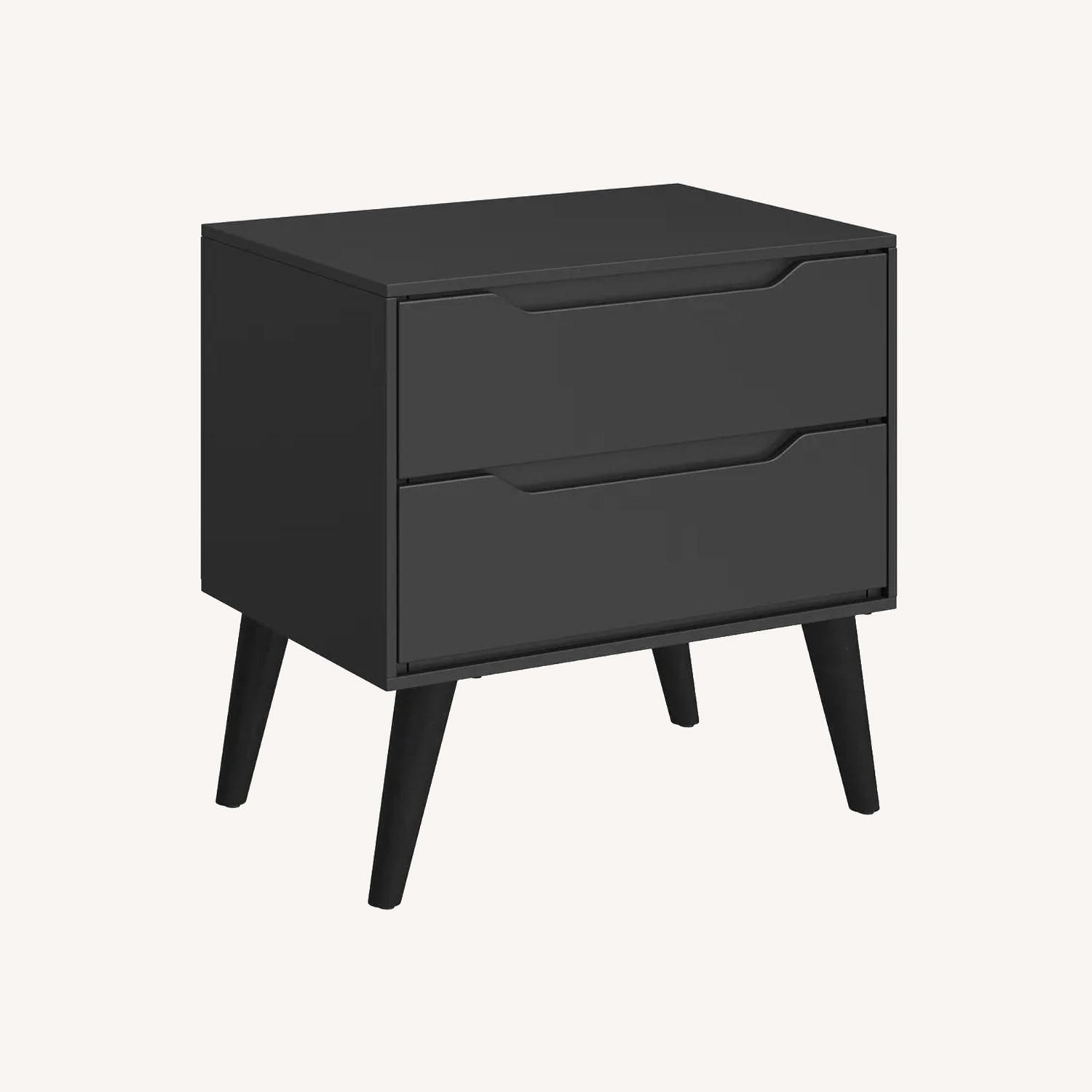 Bed Bath & Beyond Mid Century Modern Black Nightstand - image-0