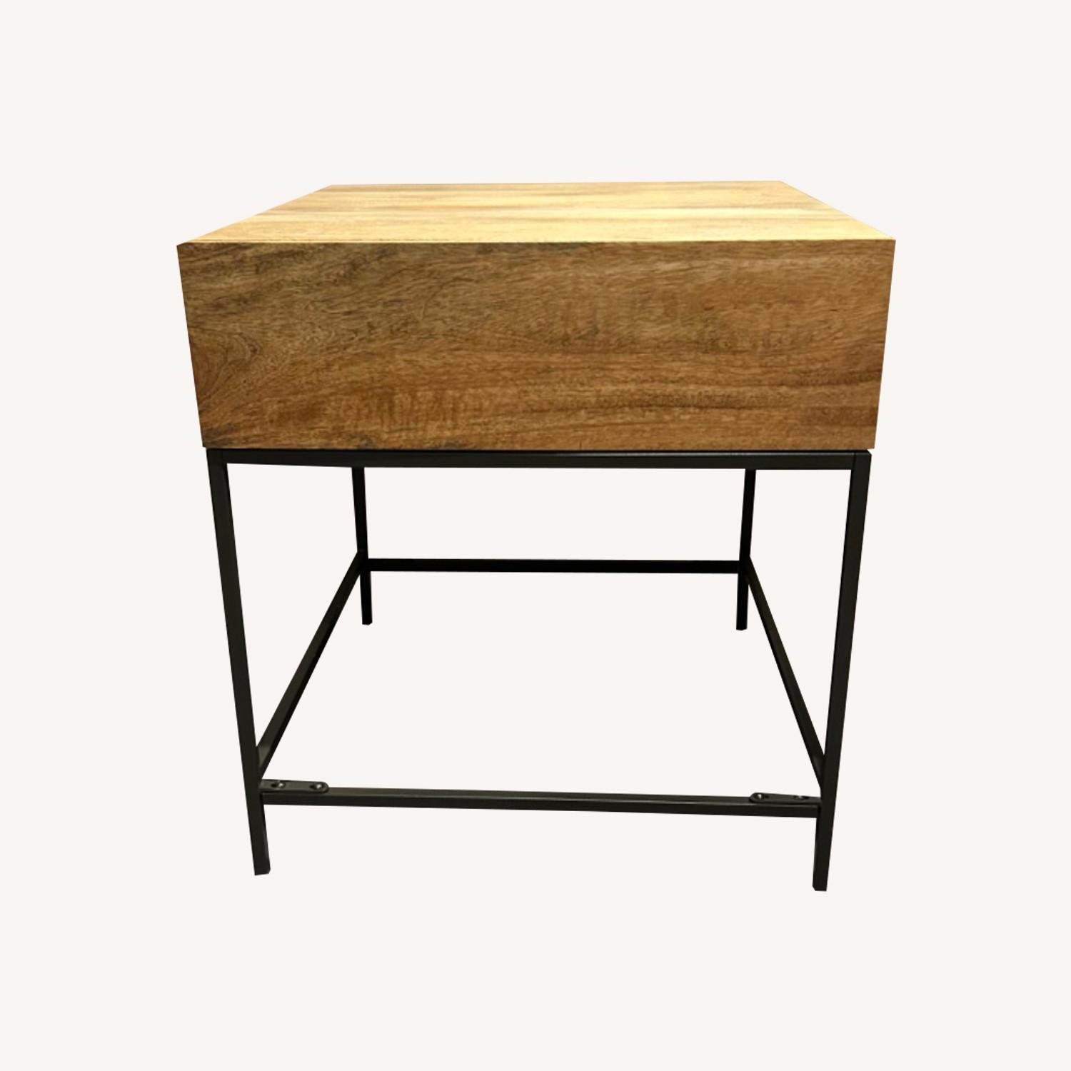 West Elm Industrial Mango Wood End Table - image-0