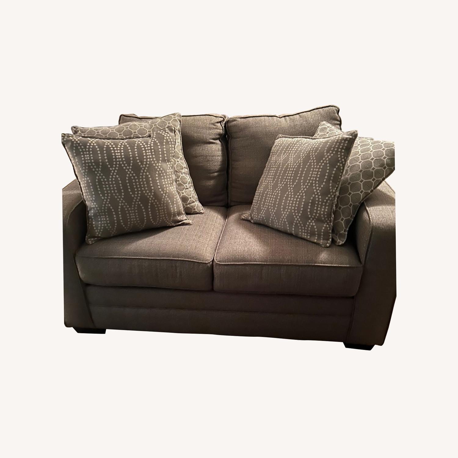 Simmons Bedding Co Grey Brown Sofa 1 of 2 - image-0