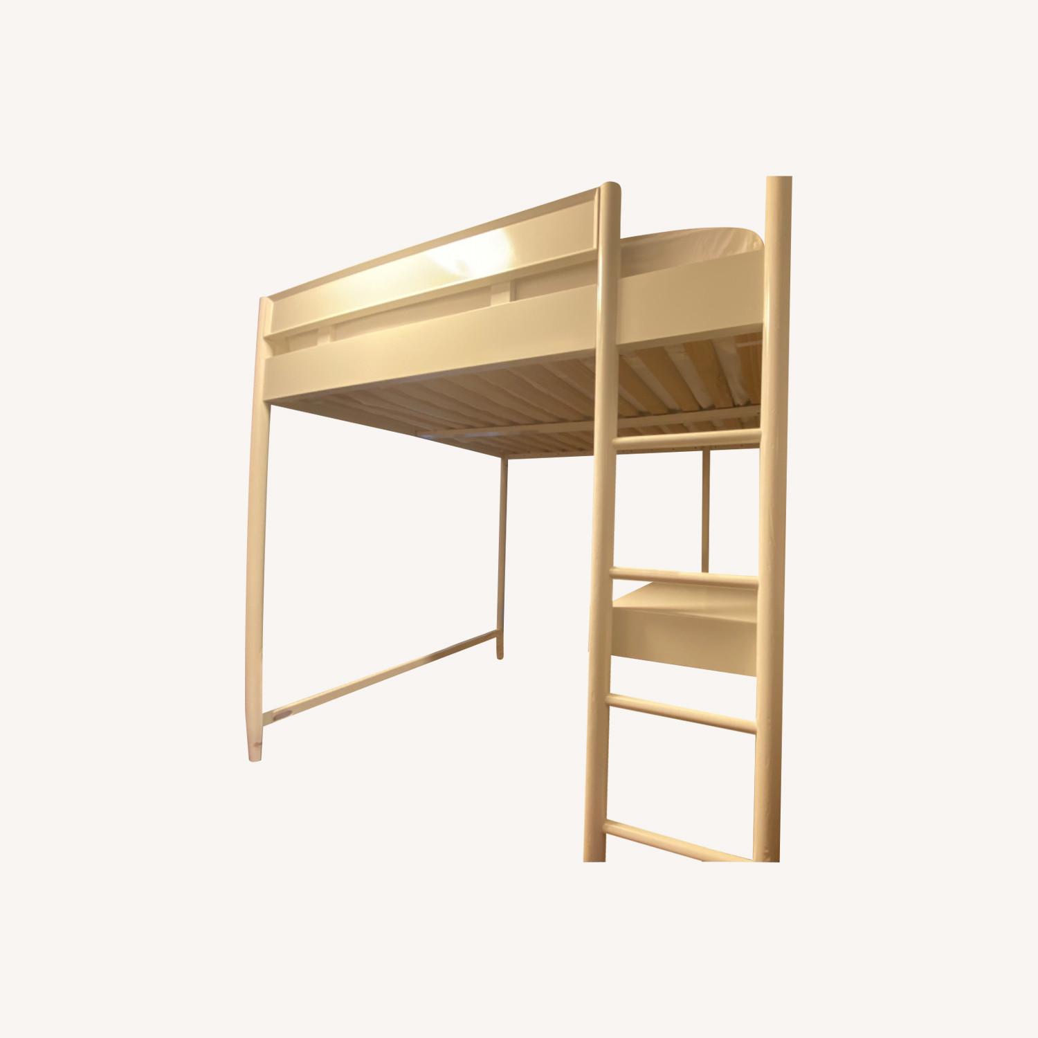 West Elm Mid-Century Full Loft Bed With Desk - image-0