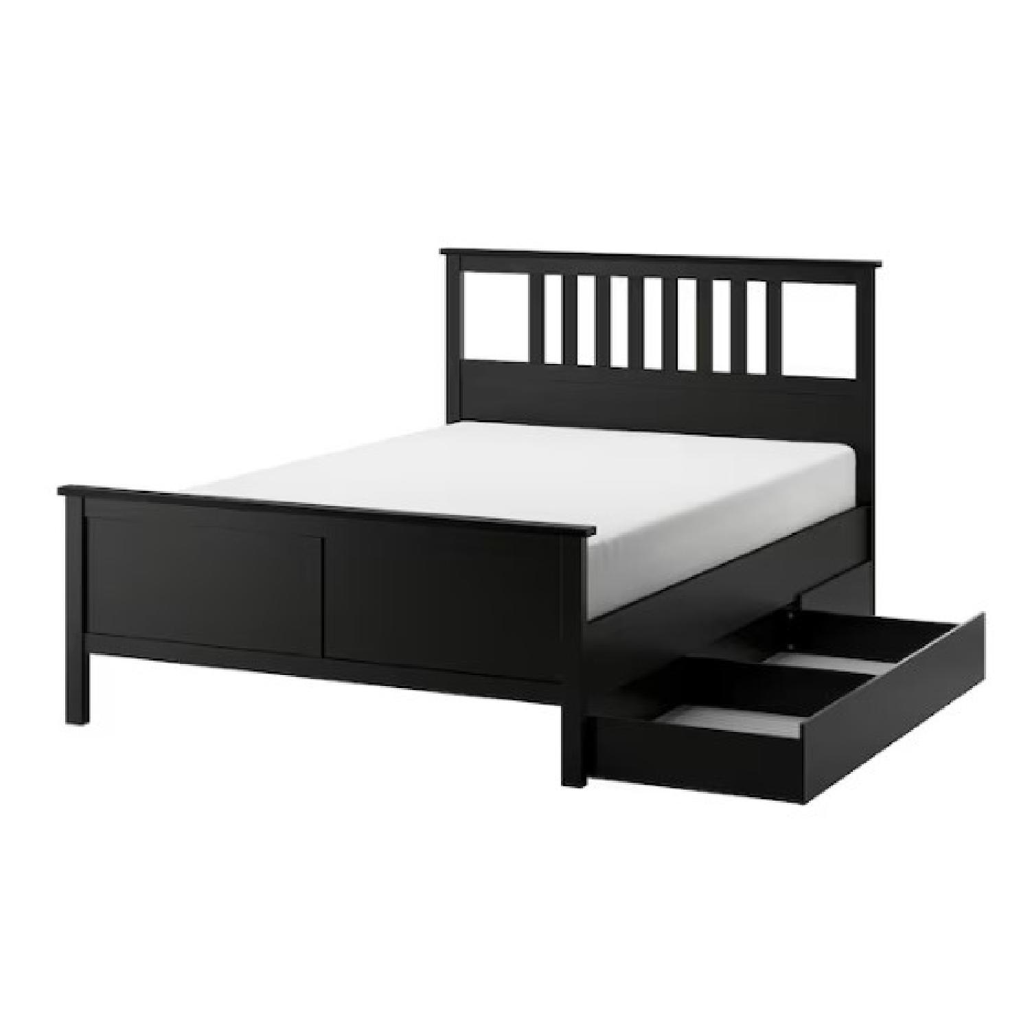 IKEA Queen Bed Frame with 4 Storage Boxes - image-6