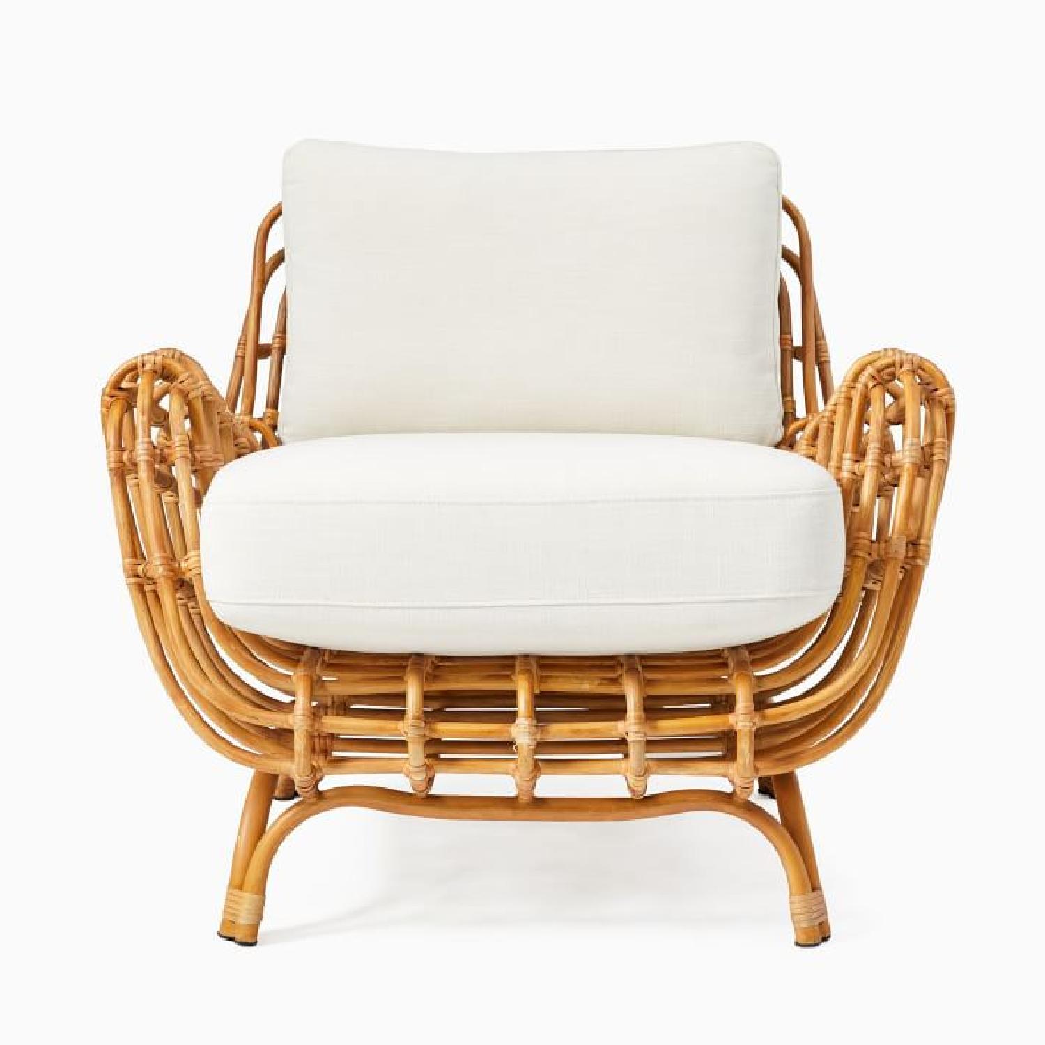 West Elm Savannah Rattan Chair - image-0