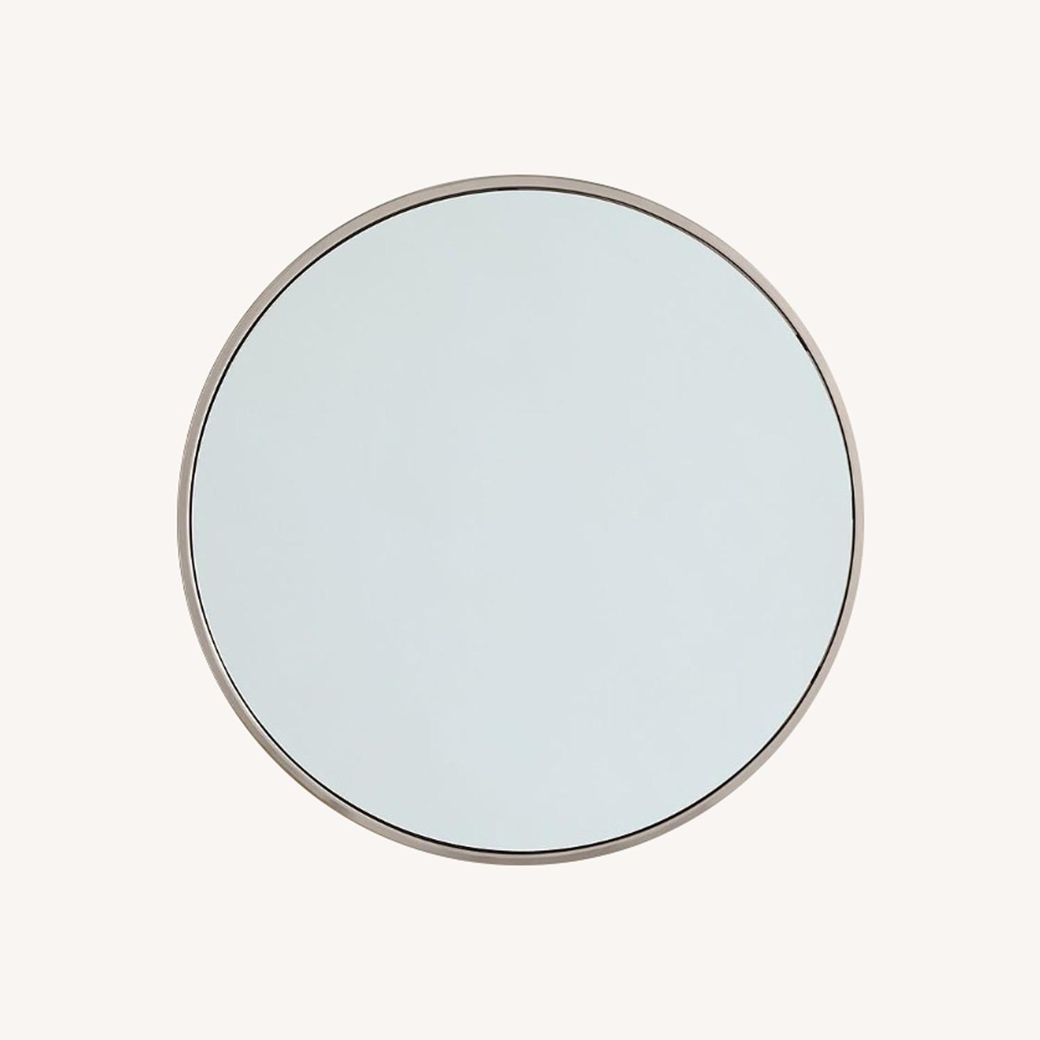 West Elm Metal Frame Round Mirror - image-0
