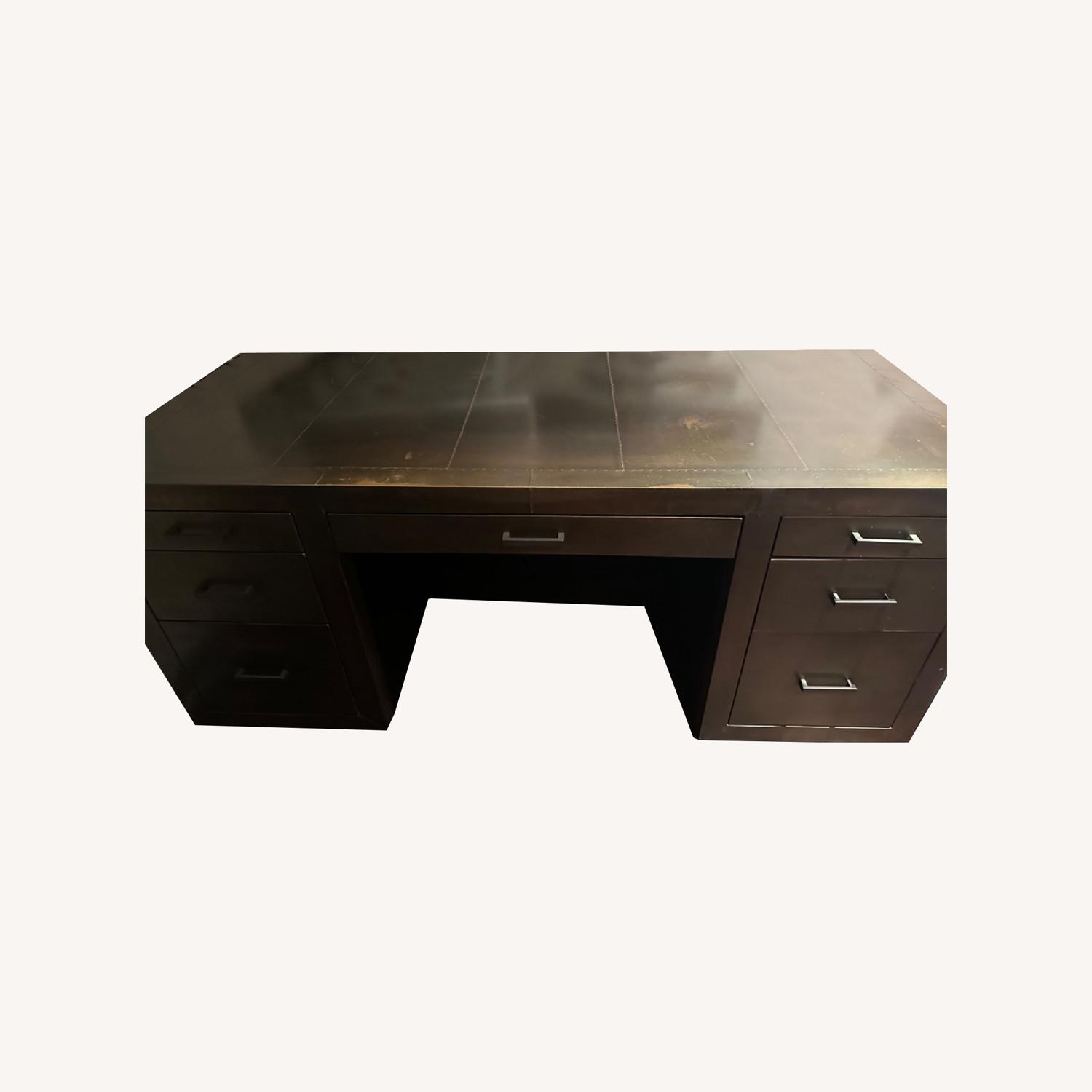 RH La Salle Metal Wrapped Desk AptDeco
