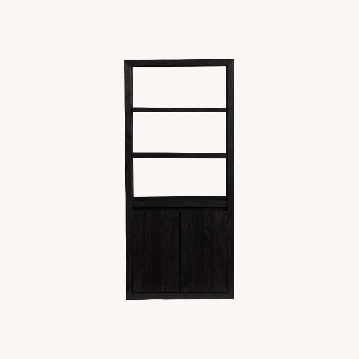 Pottery Barn Folsom Open Bookcase with Doors - image-0