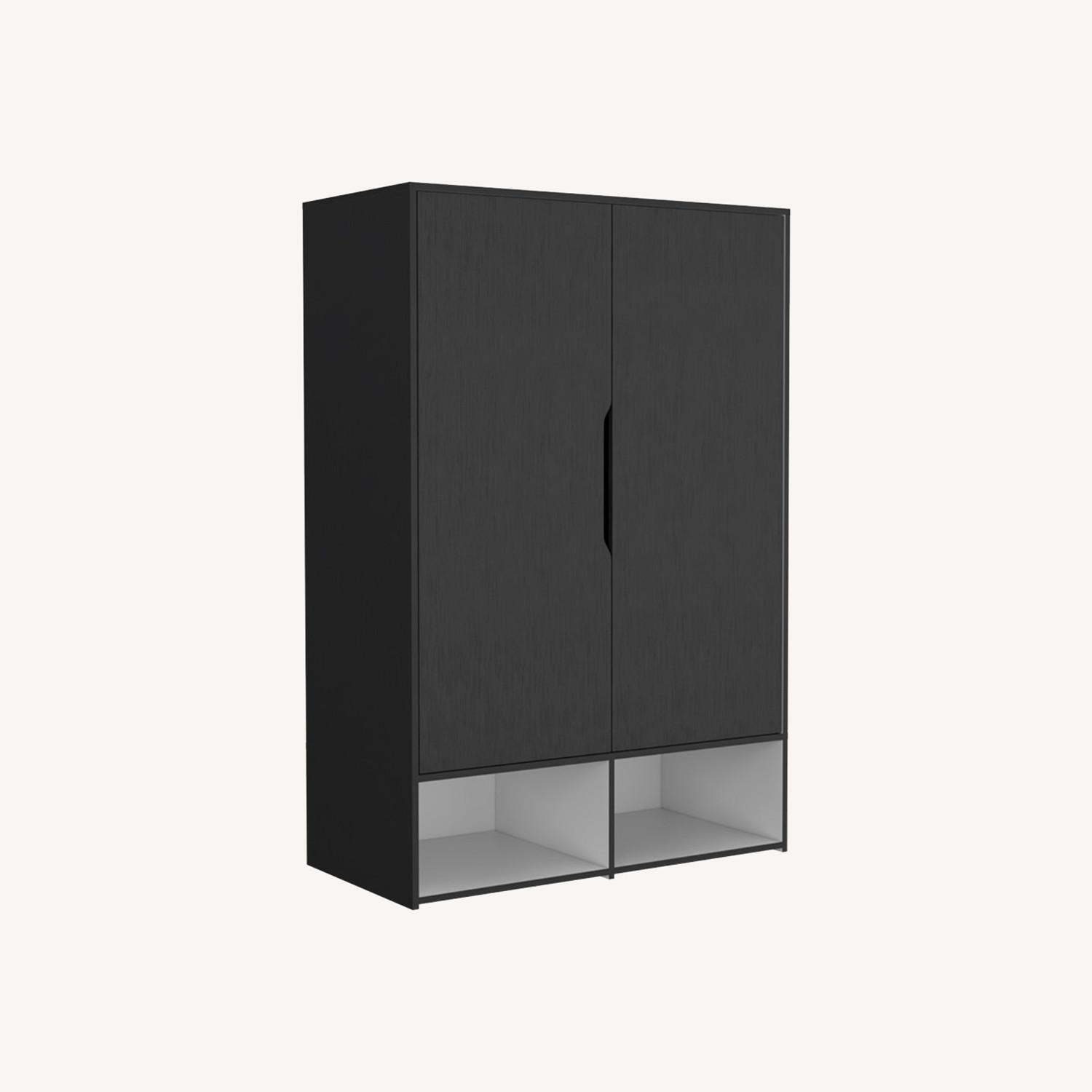 Armoire Barletta, Bedroom, Black / White - image-0