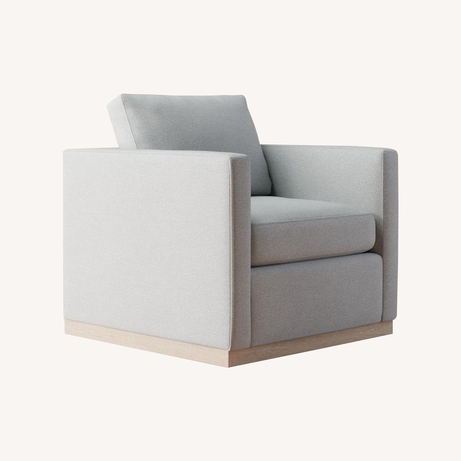 Pottery Barn Jake Swivel Armchair - image-0