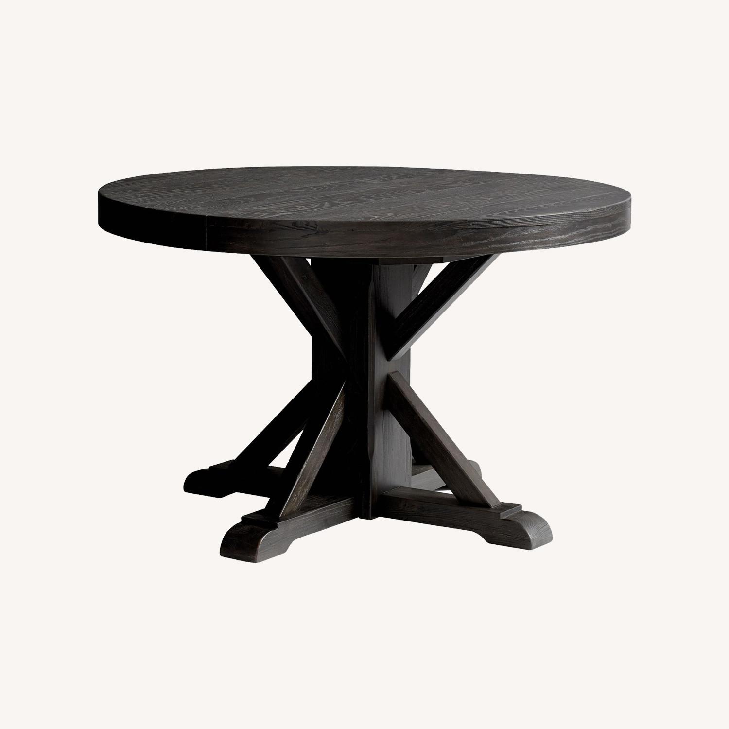 Pottery Barn Benchwright Round Pedestal Extending Table - image-0