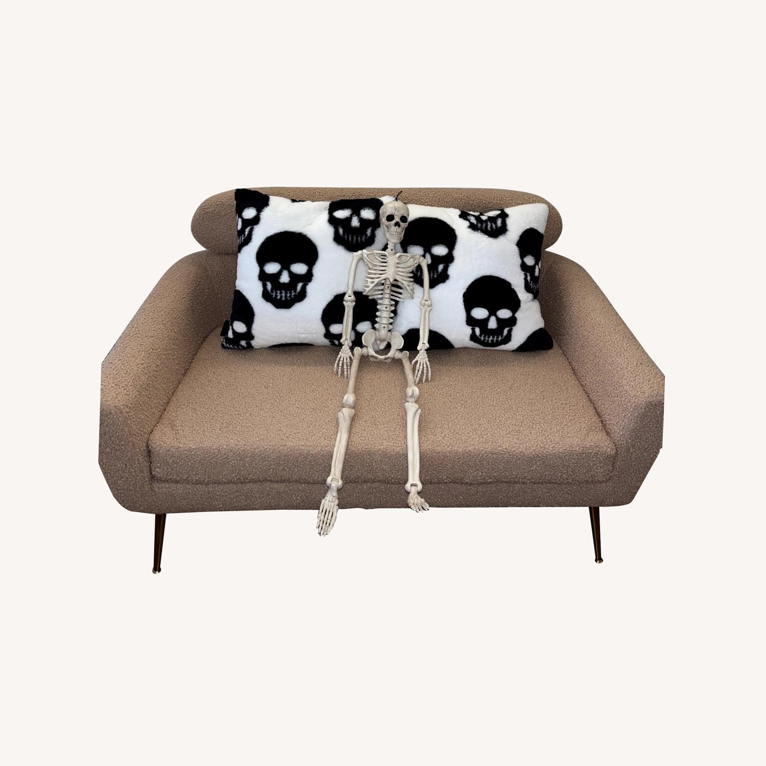 Wayfair Everly Quinn Beige Teddy Loveseat - image-0