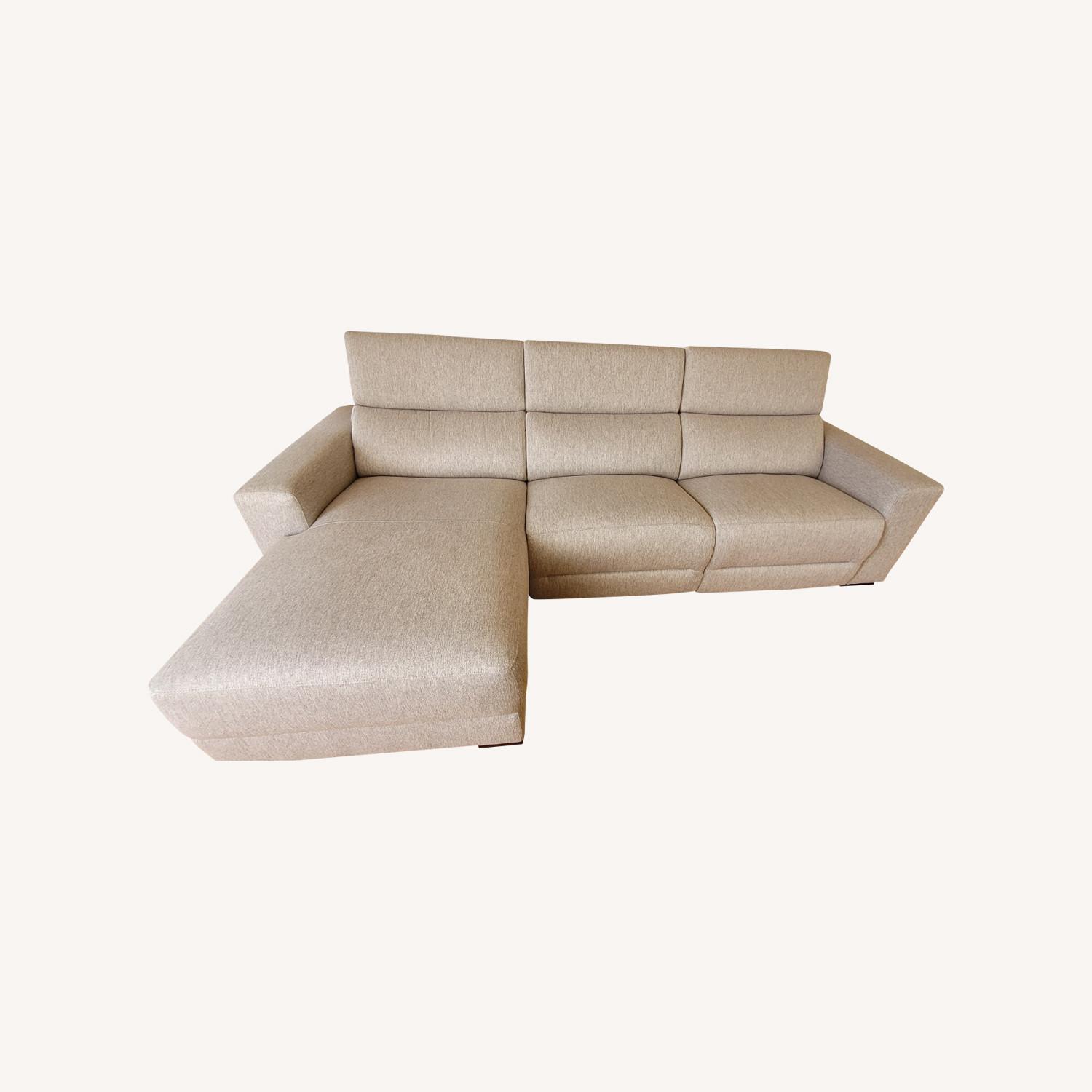 Macy's 3pcs Fabric Sectional Sofa With 2 power Recliners AptDeco