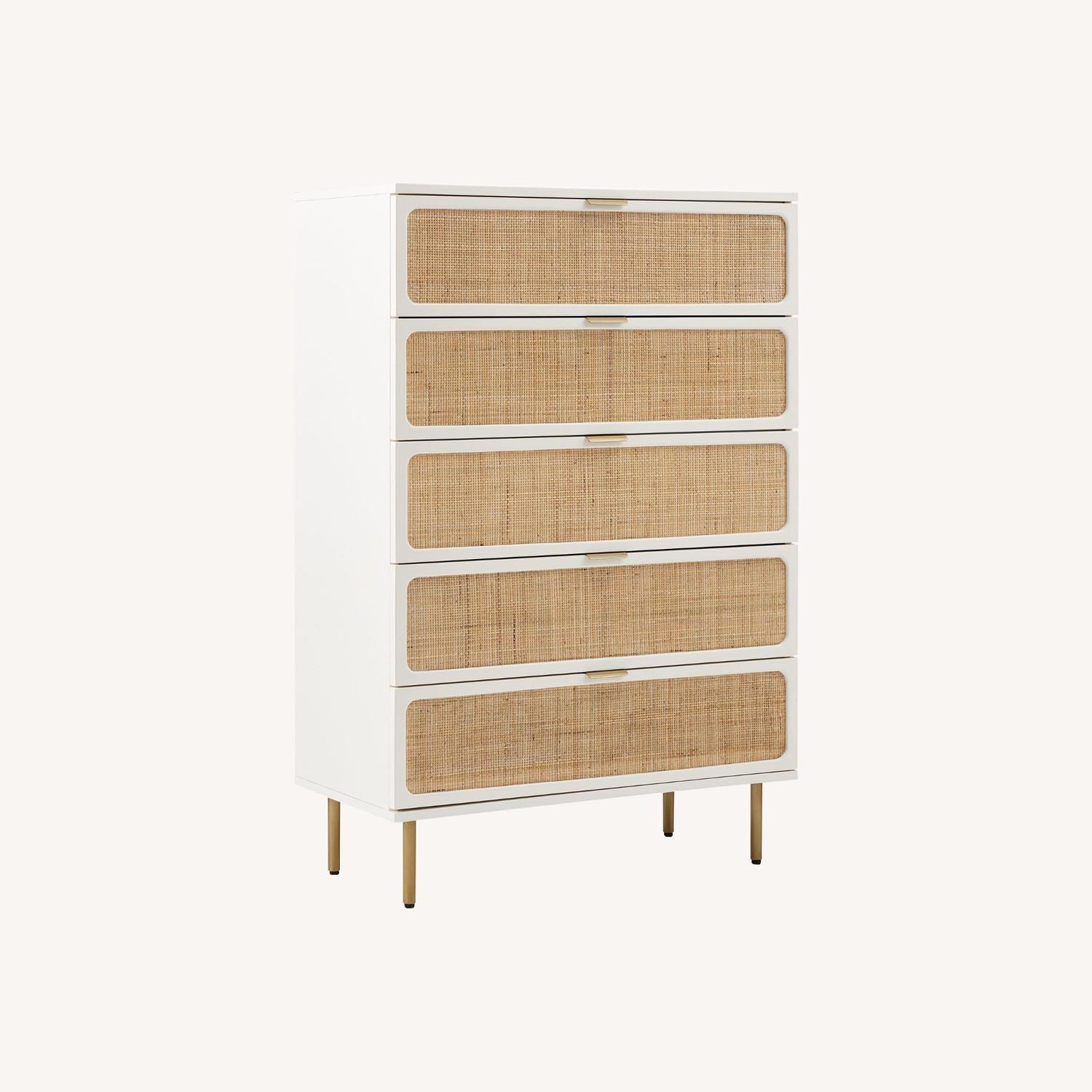 West Elm Ida Woven 5-Drawer Dresser (36") - image-0
