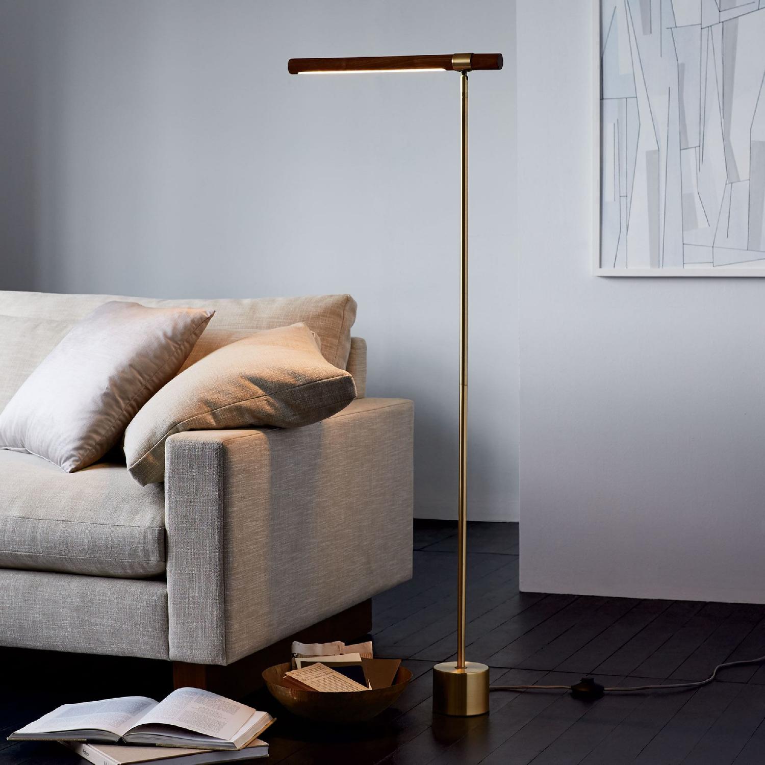 West Elm Linear Wood LED Floor Lamp (52") - image-3