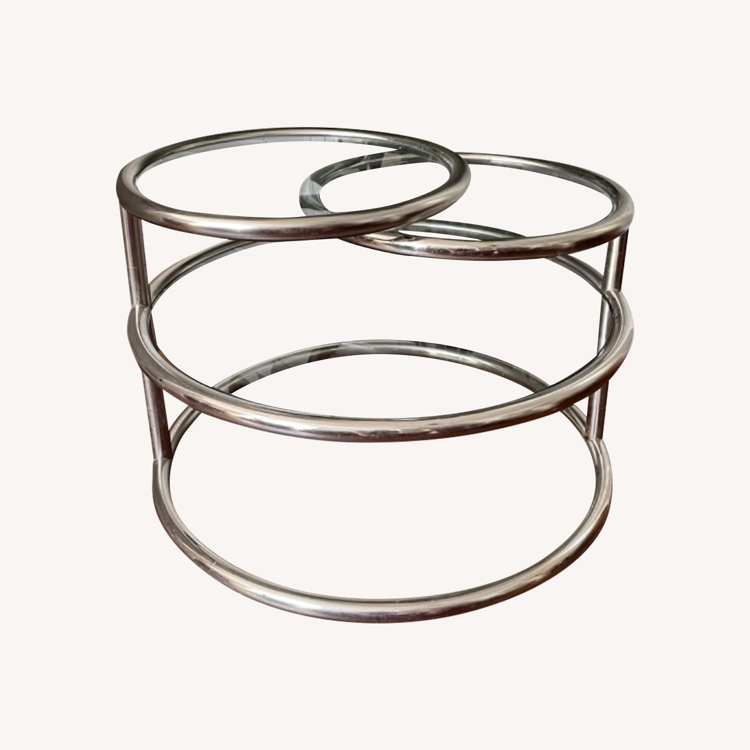 MCM DIA Swivel Coffee Table after Milo Baughman - image-0