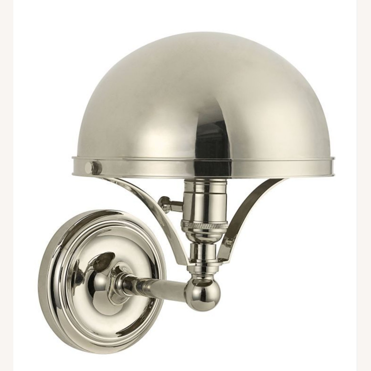 Silver Dome Shade Wall Sconce - image-6