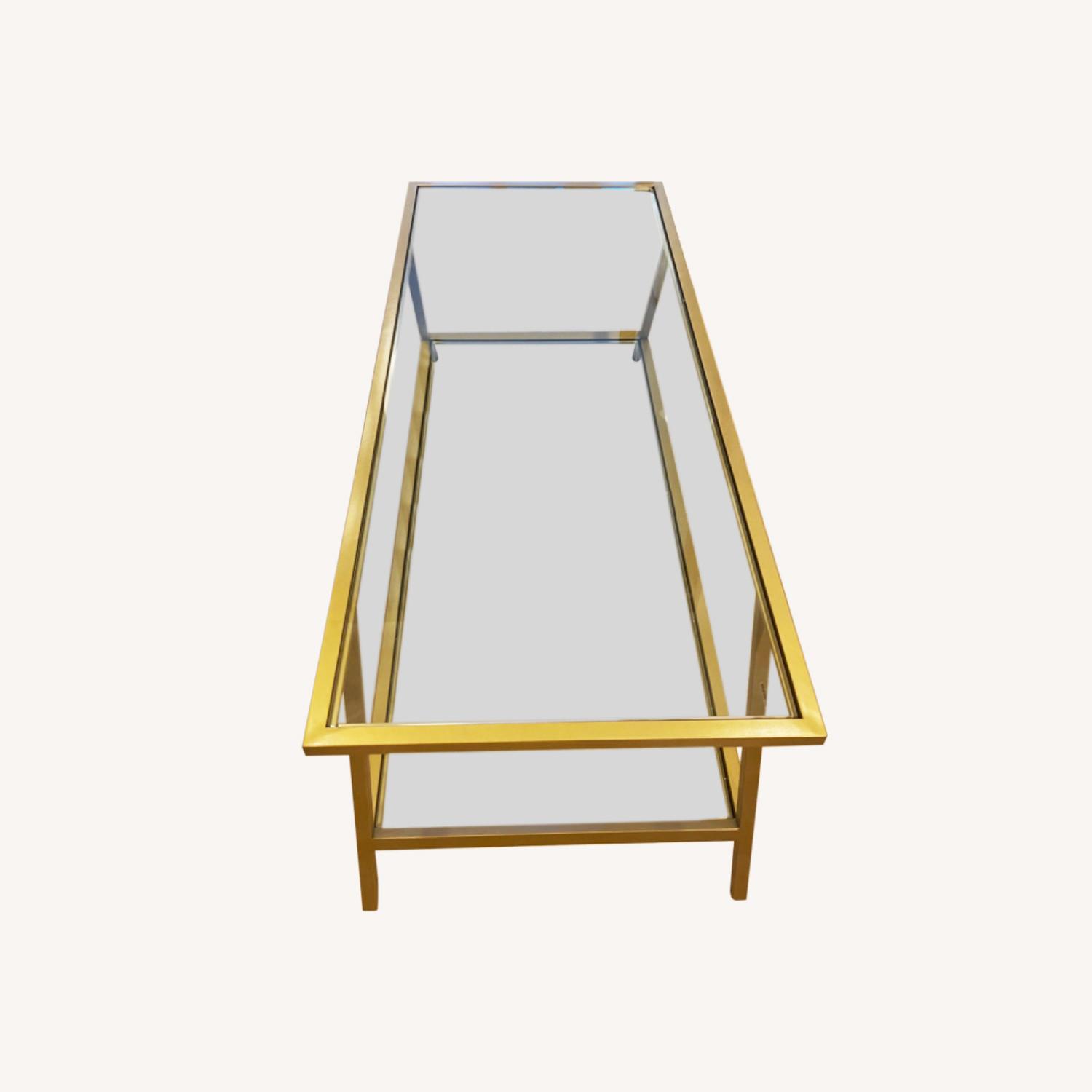 Gold Glass Coffee Table - image-0