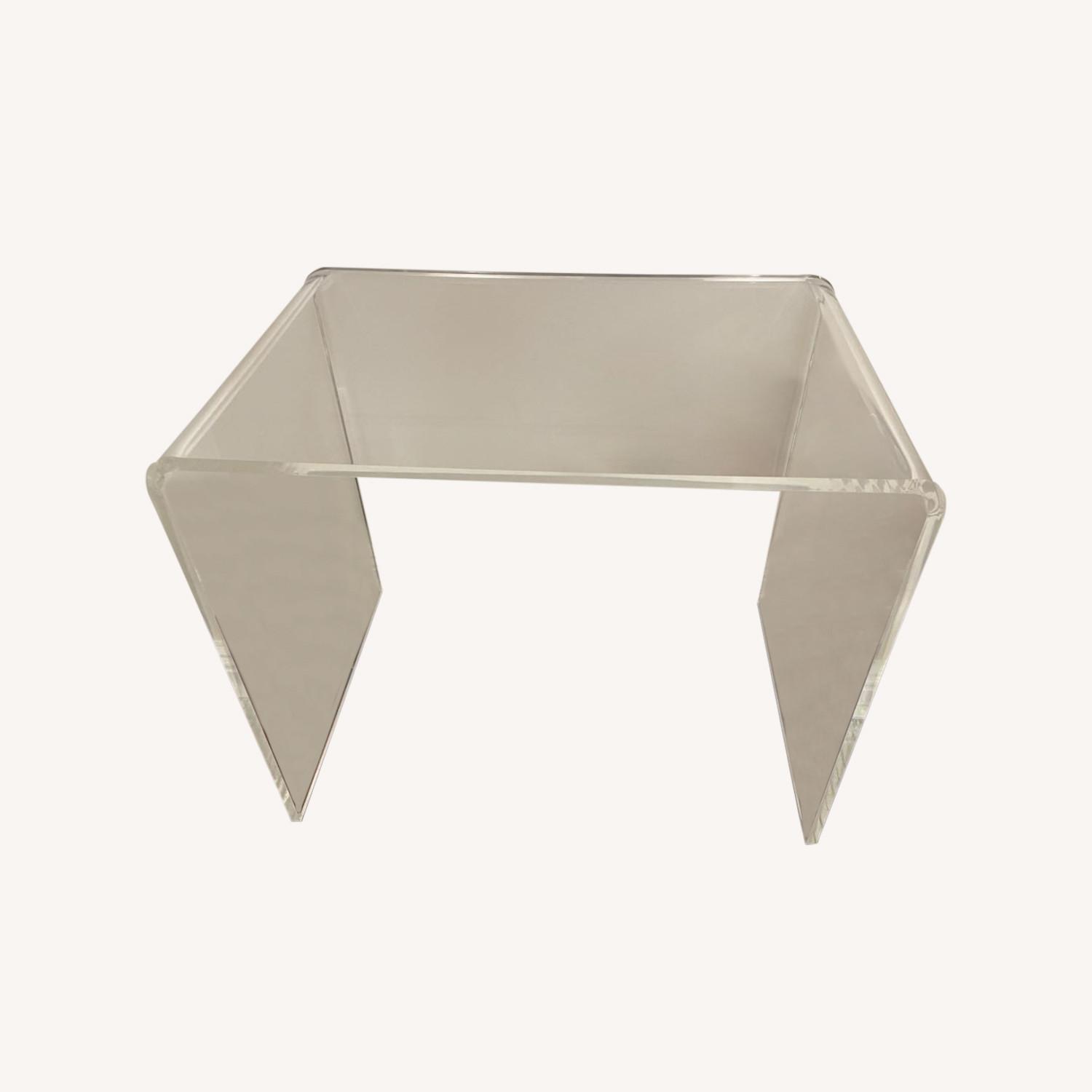 CB2 Clear Acrylic Peekaboo Desk - image-0