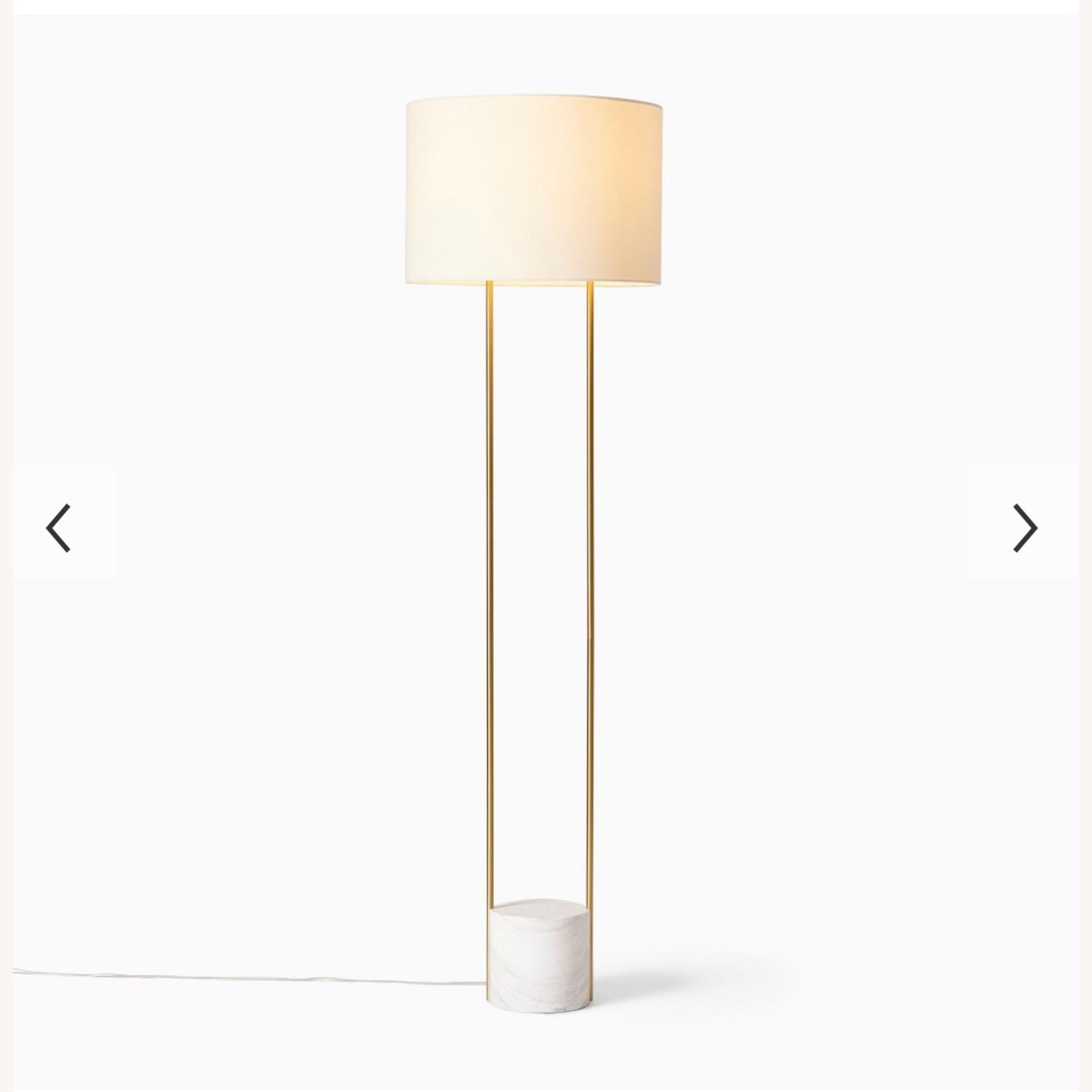 West Elm Marble Gold Floor Lamp - image-6