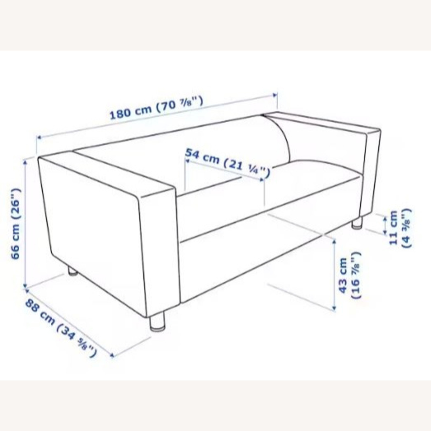 IKEA KLIPPAN Loveseat, Red - image-3