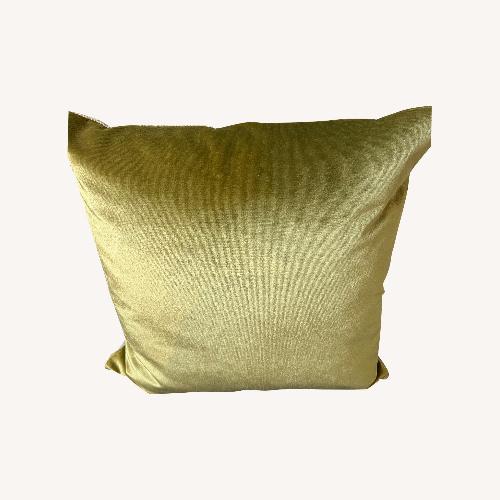 Used Green Iosis Velvet pillow with Linen Back for sale on AptDeco