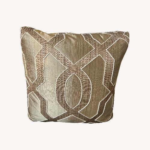 Used Custom Silk Geometric Patten Pillow for sale on AptDeco