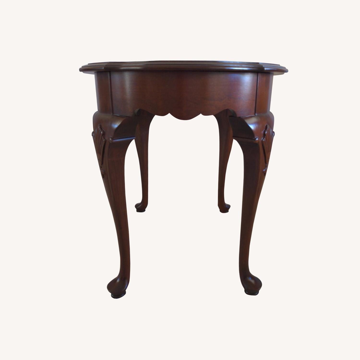 Ethan Allen Oval Side Table - image-0