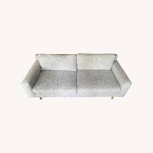 West Elm Andes Sofa Loveseat in Twill Stone Grey AptDeco
