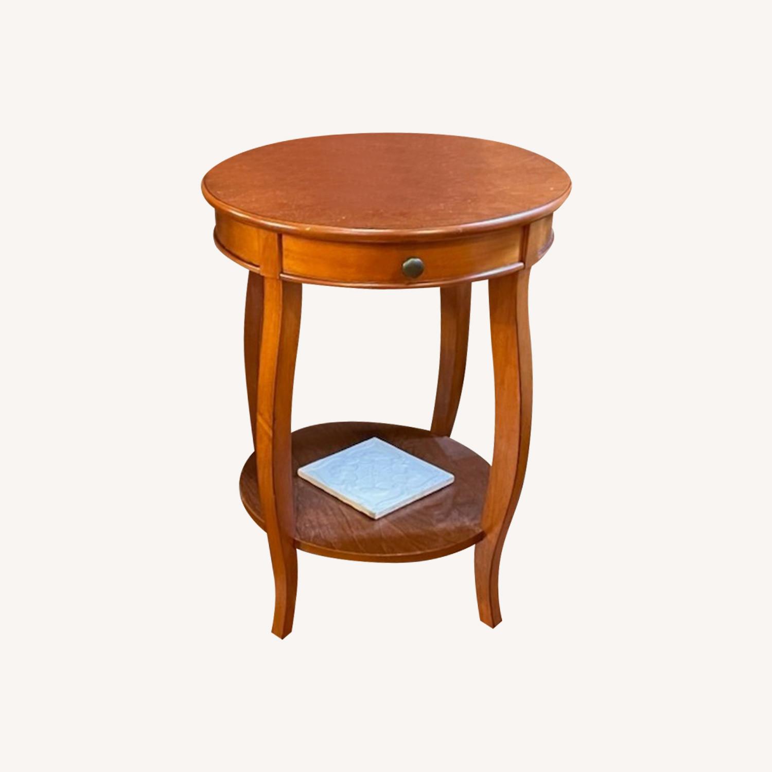 Mid Century Modern Dark Wood Side Tables - image-0