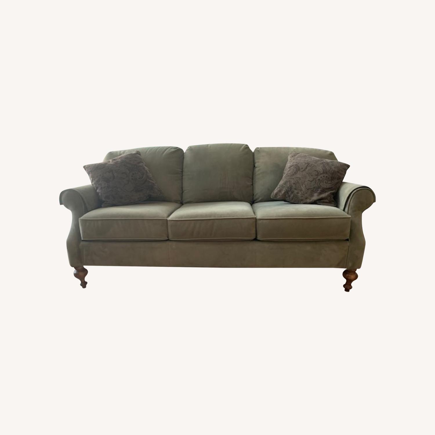 Flexsteel Green Sofa with Cushions - image-0
