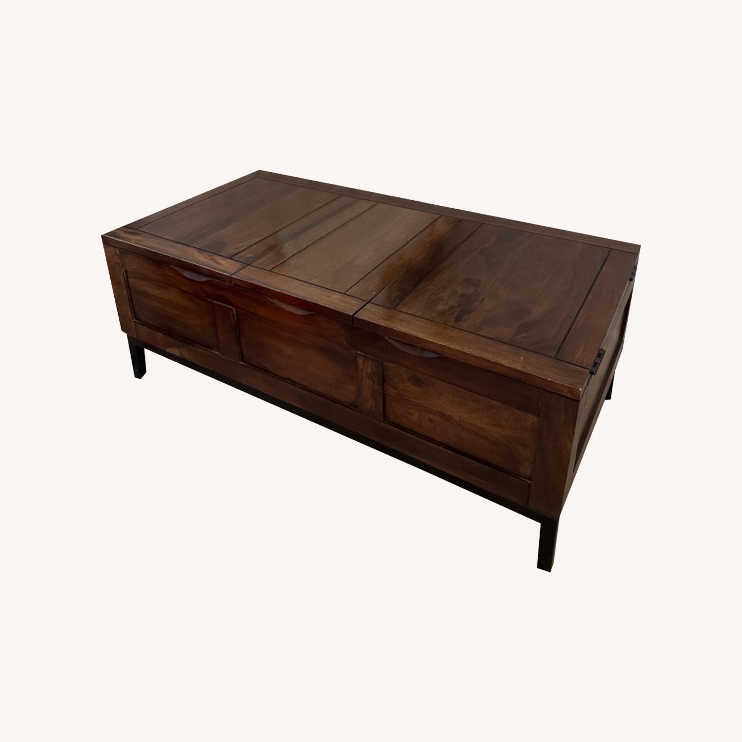 West Elm Chest/Truck/Coffee Table with Storage - image-0
