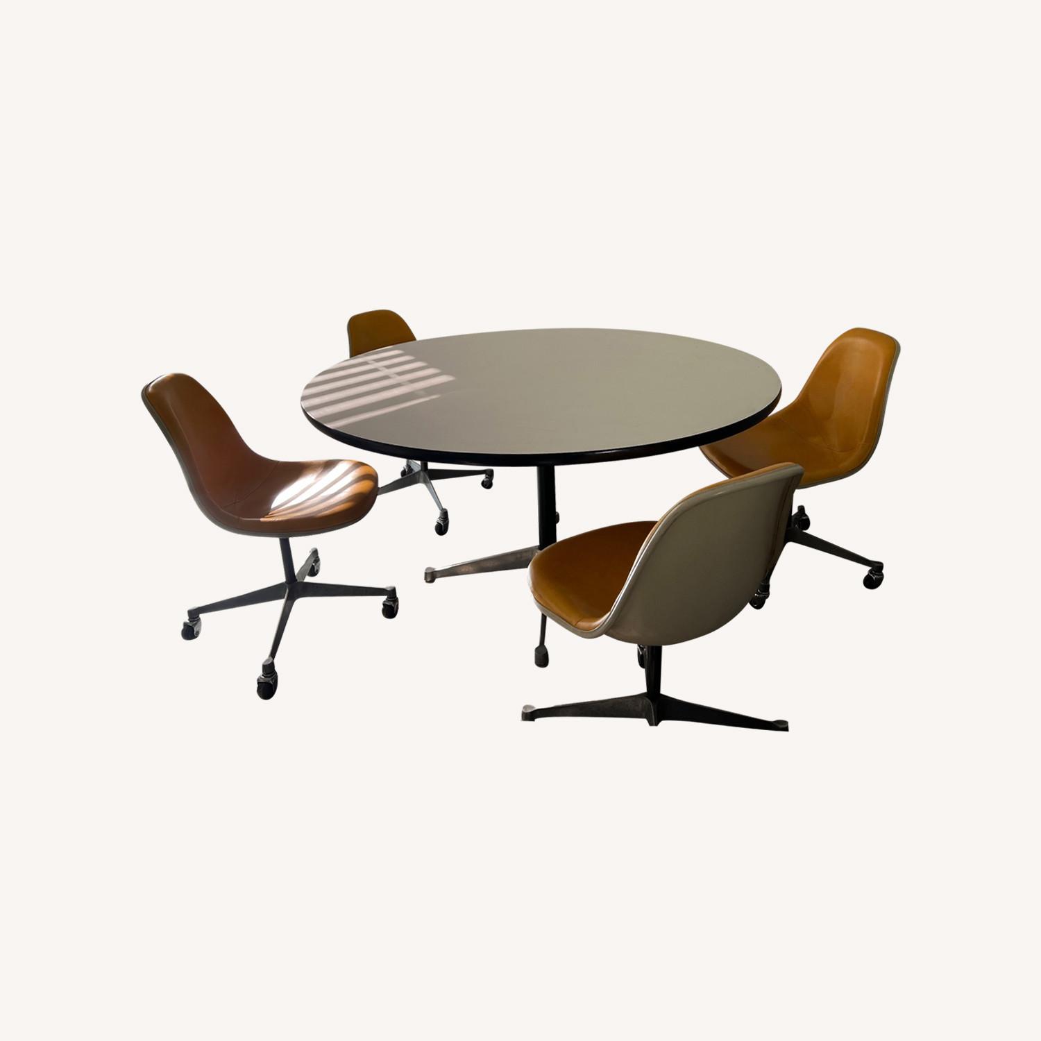 Herman Miller Eames Round Dining Set with Chairs - image-0