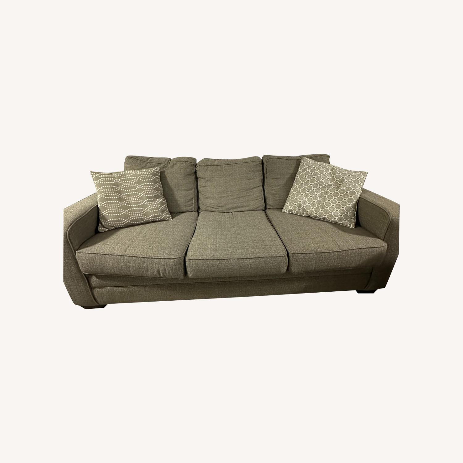 Bob's Discount Greyson 3 Seat Gray Fabric Sofa AptDeco