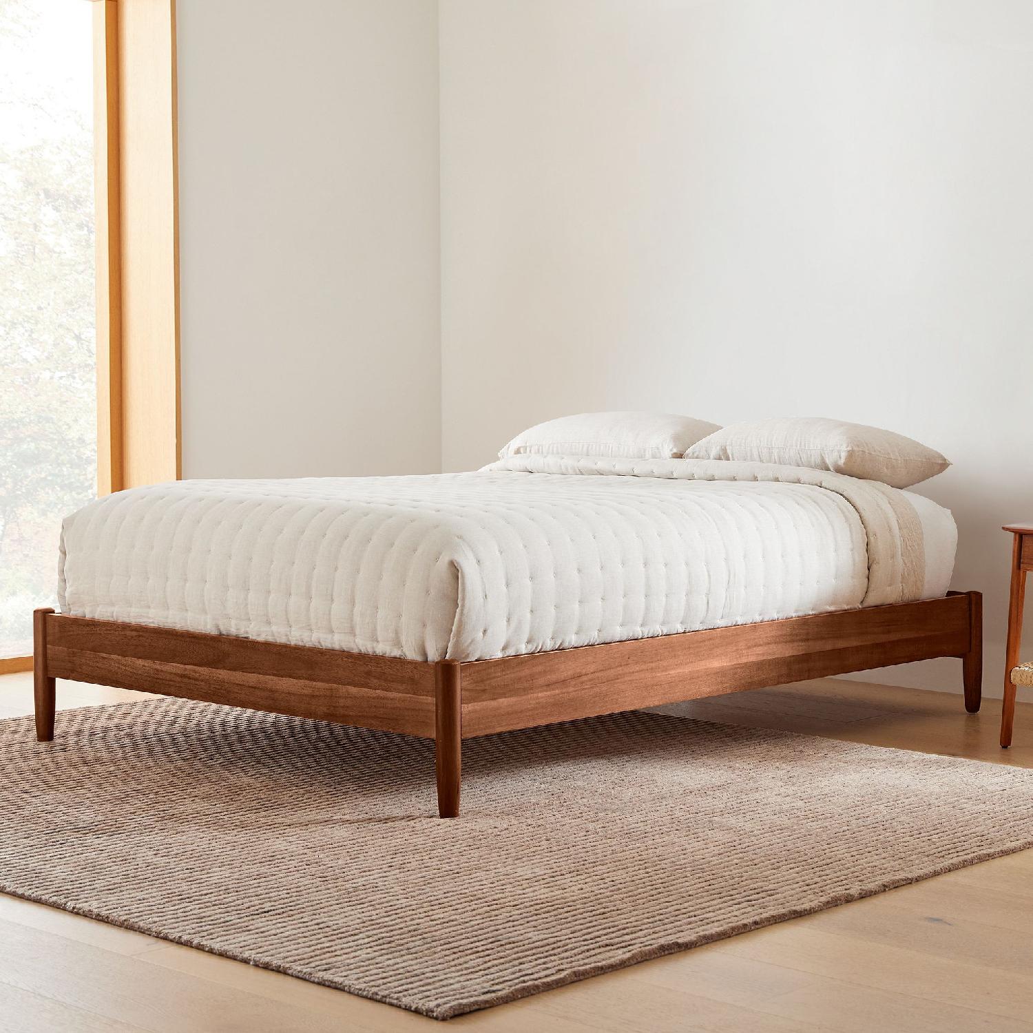 West Elm Chadwick Wood Bed Frame Queen - image-4