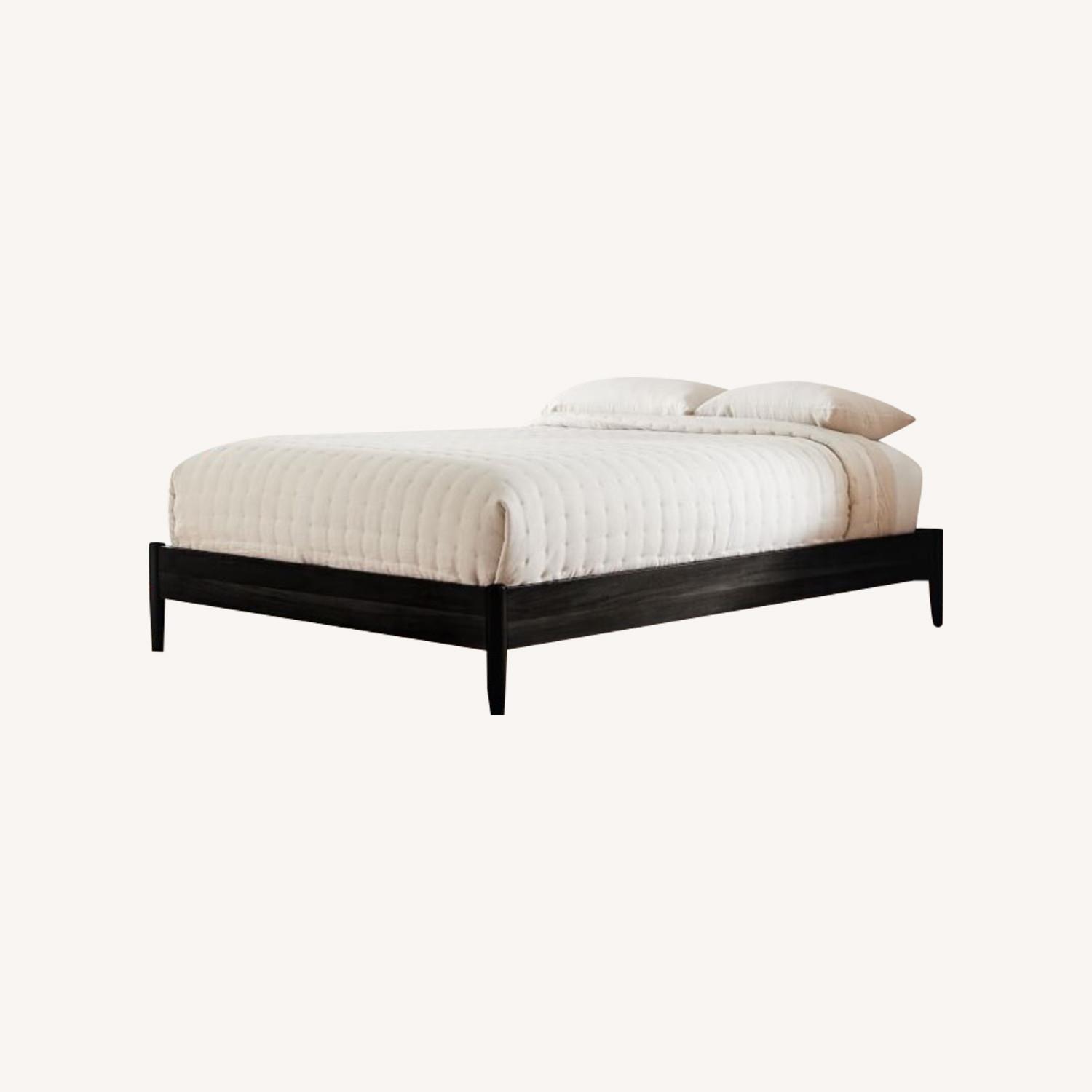West Elm Chadwick Wood Bed Frame Queen - image-0