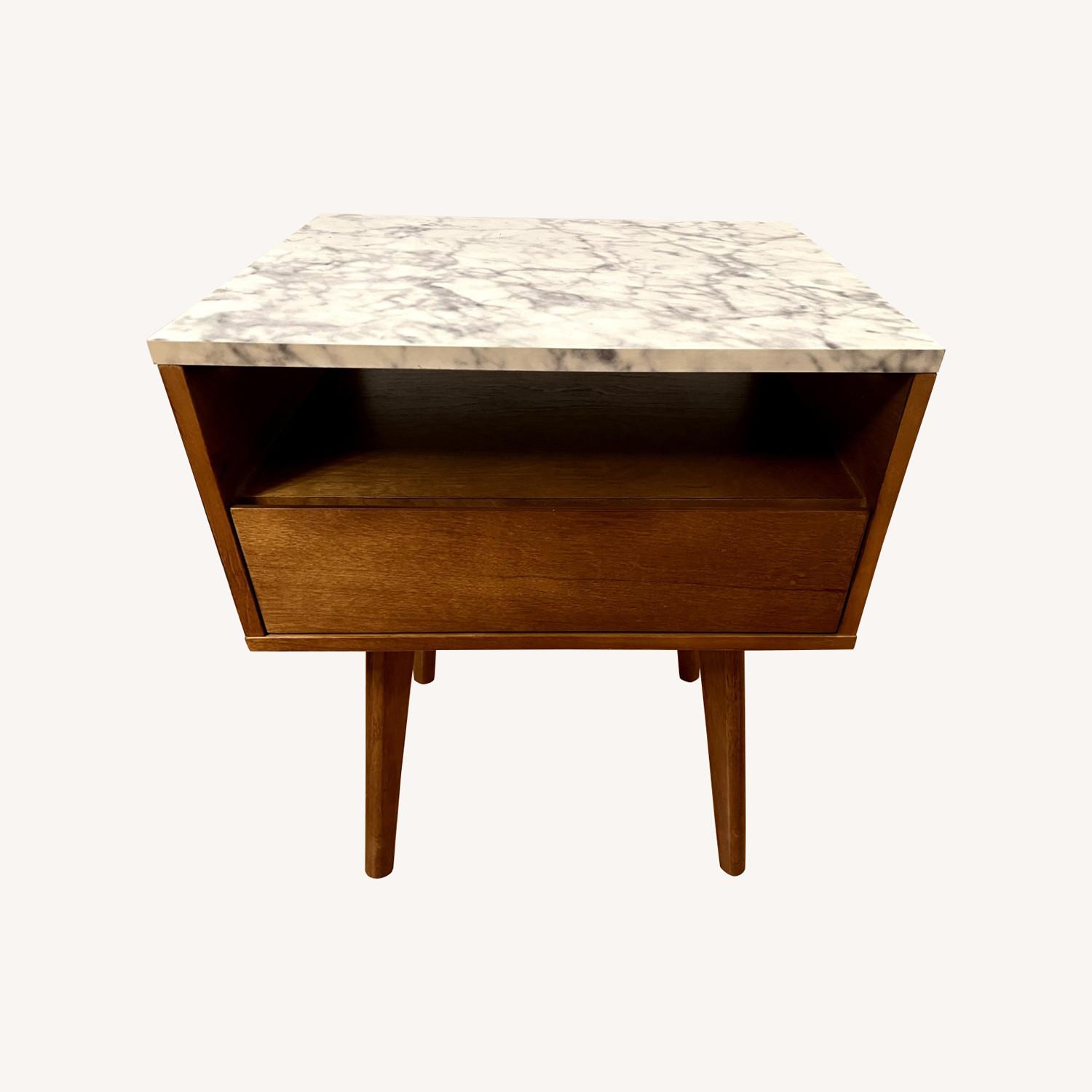 Nathan James Marble Top Side Table AptDeco