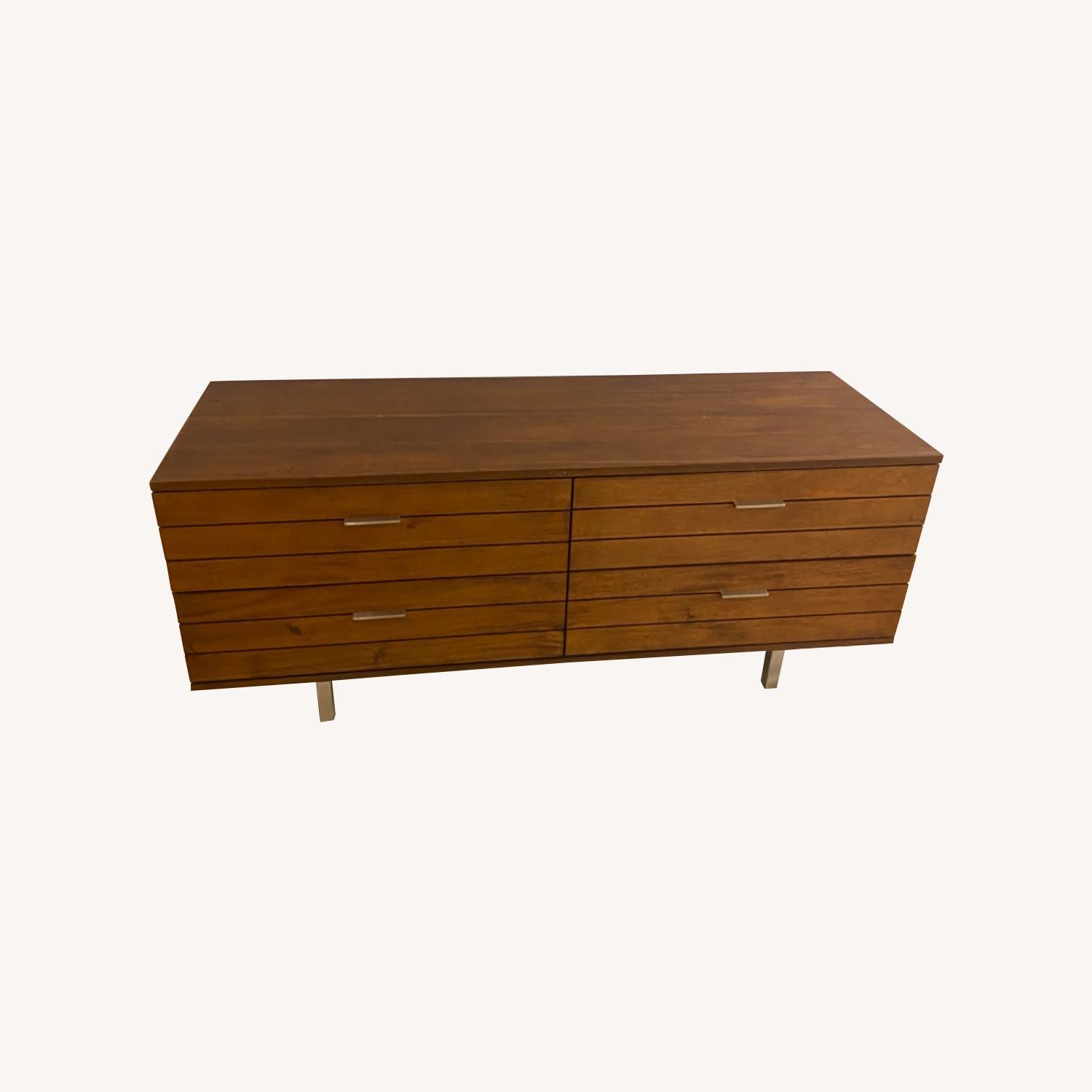 Cb2 Linear Low 4 Drawer Wood Dresser - image-0