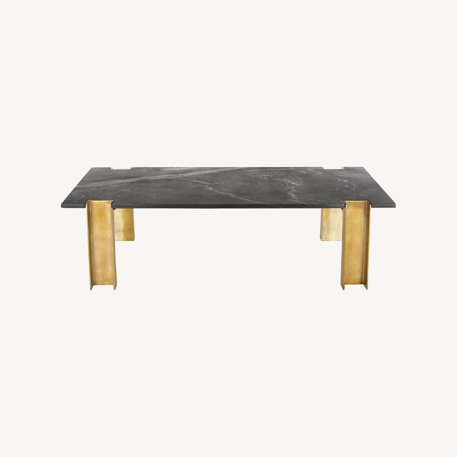 CB2 Alcide Rectangular Marble Coffee Table - image-0
