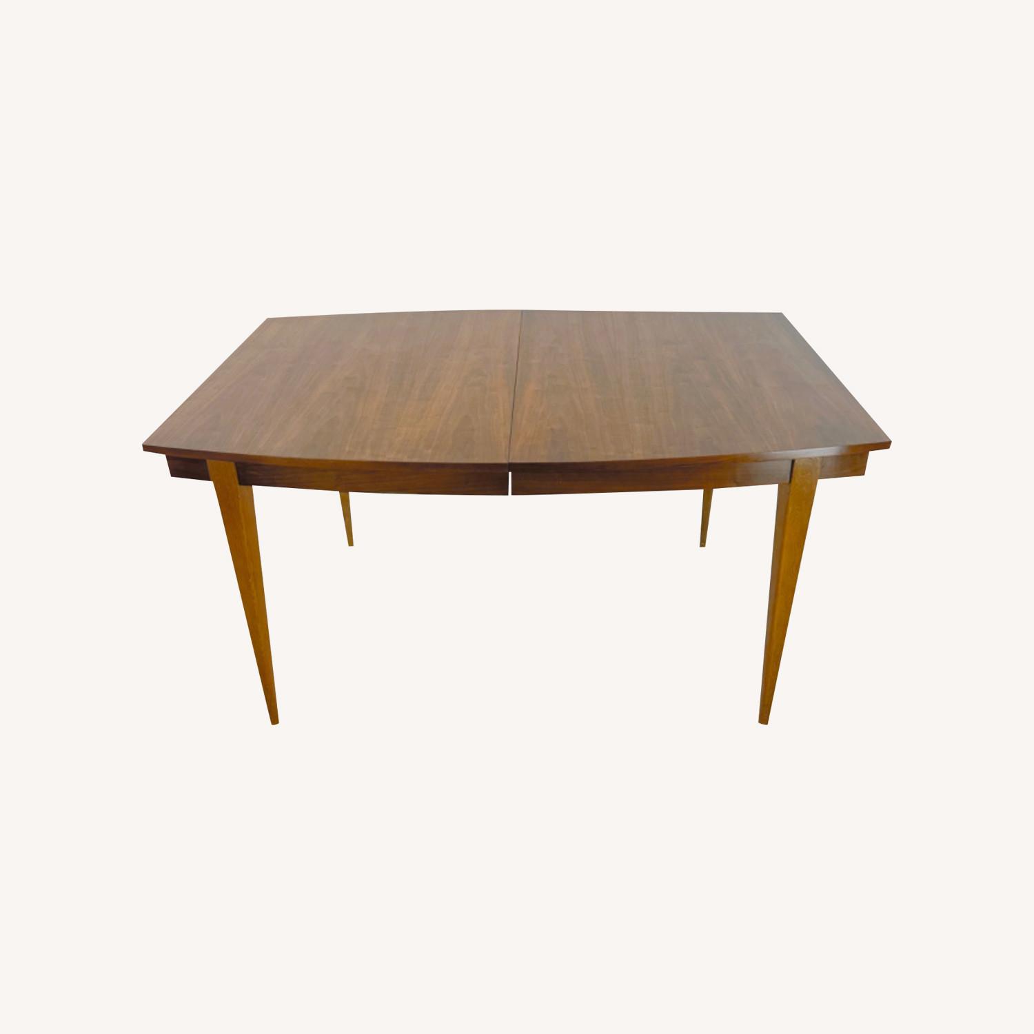 Mid-Century Walnut Dining Table W Leaf - image-0