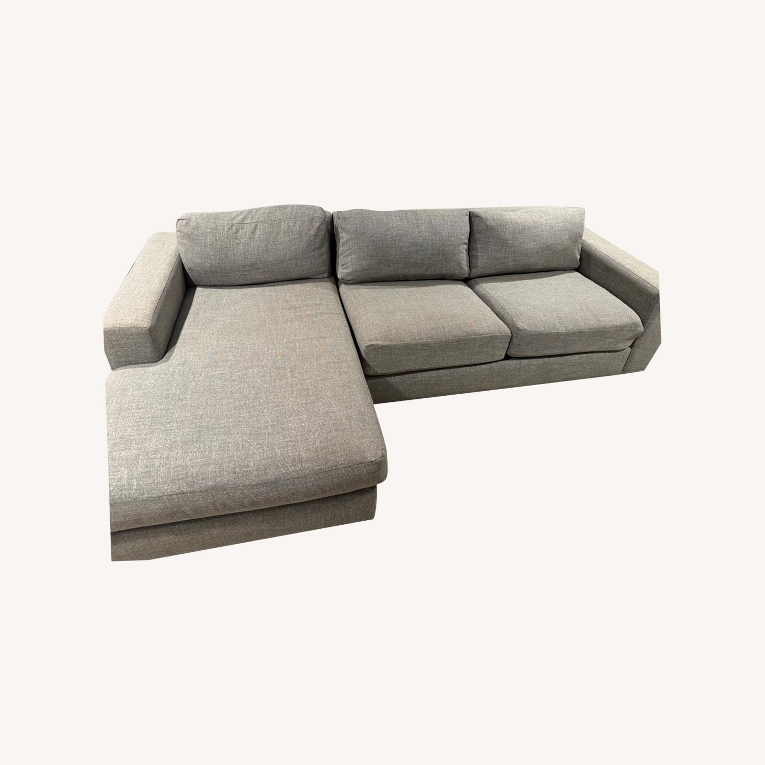 West Elm Gray Urban Sectional Couch - image-0