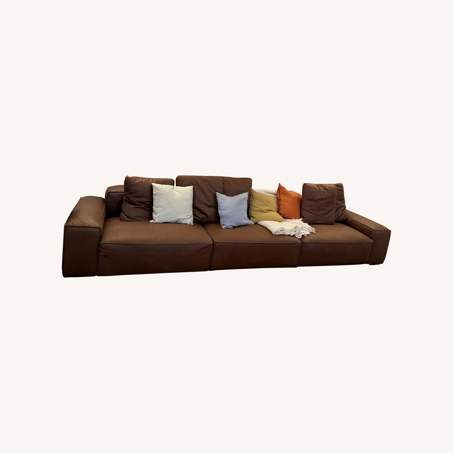 Valyou Furniture Vegan Leather Loft Sofa 142" - image-0