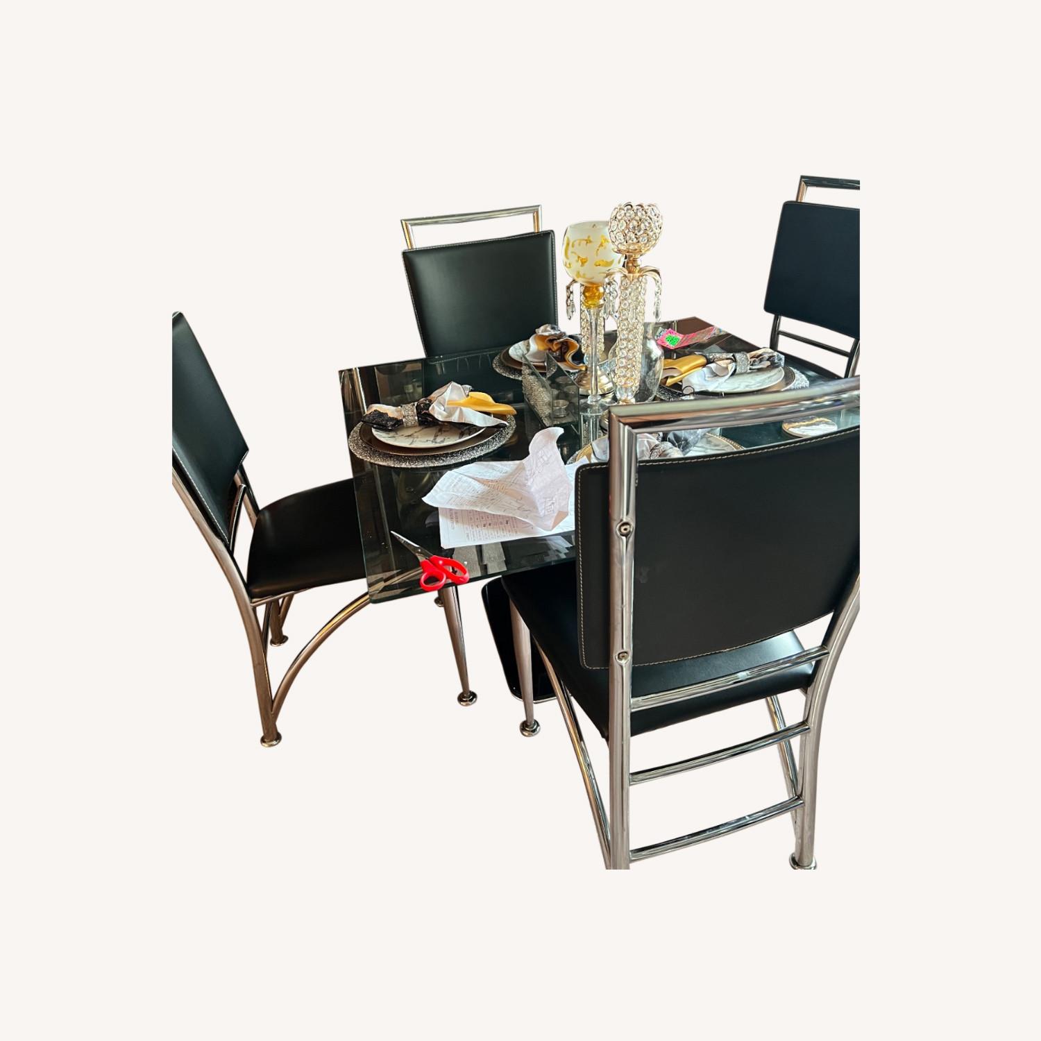 Ashley Furniture 4 Piece Glass Dining Room - image-0