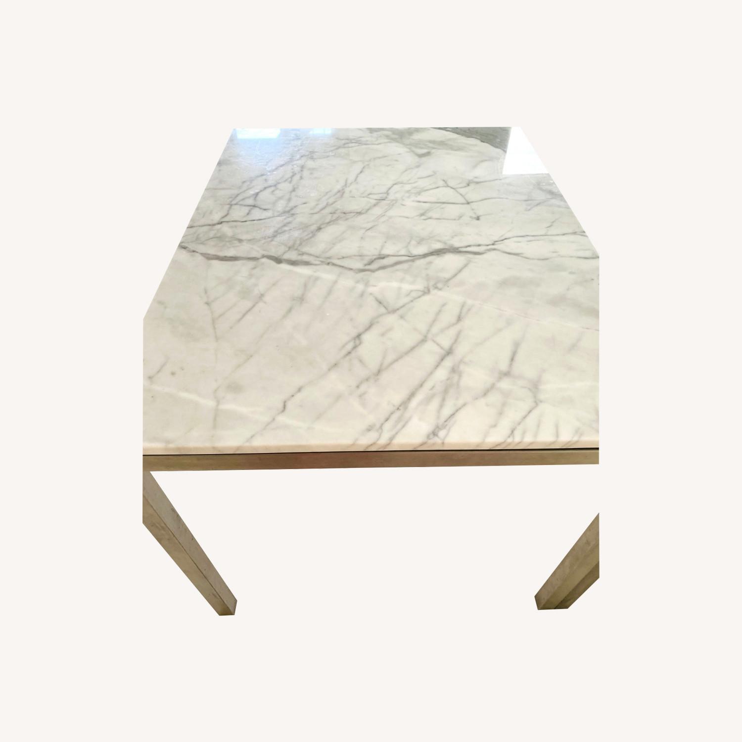 Carrara Marble Dining Tables with Stainless Steel - image-5