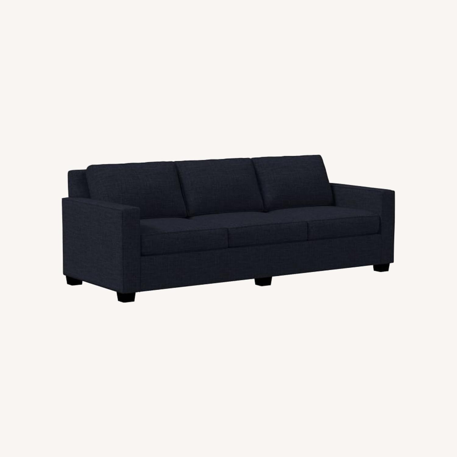 West Elm Henry Sofa Black Indigo AptDeco