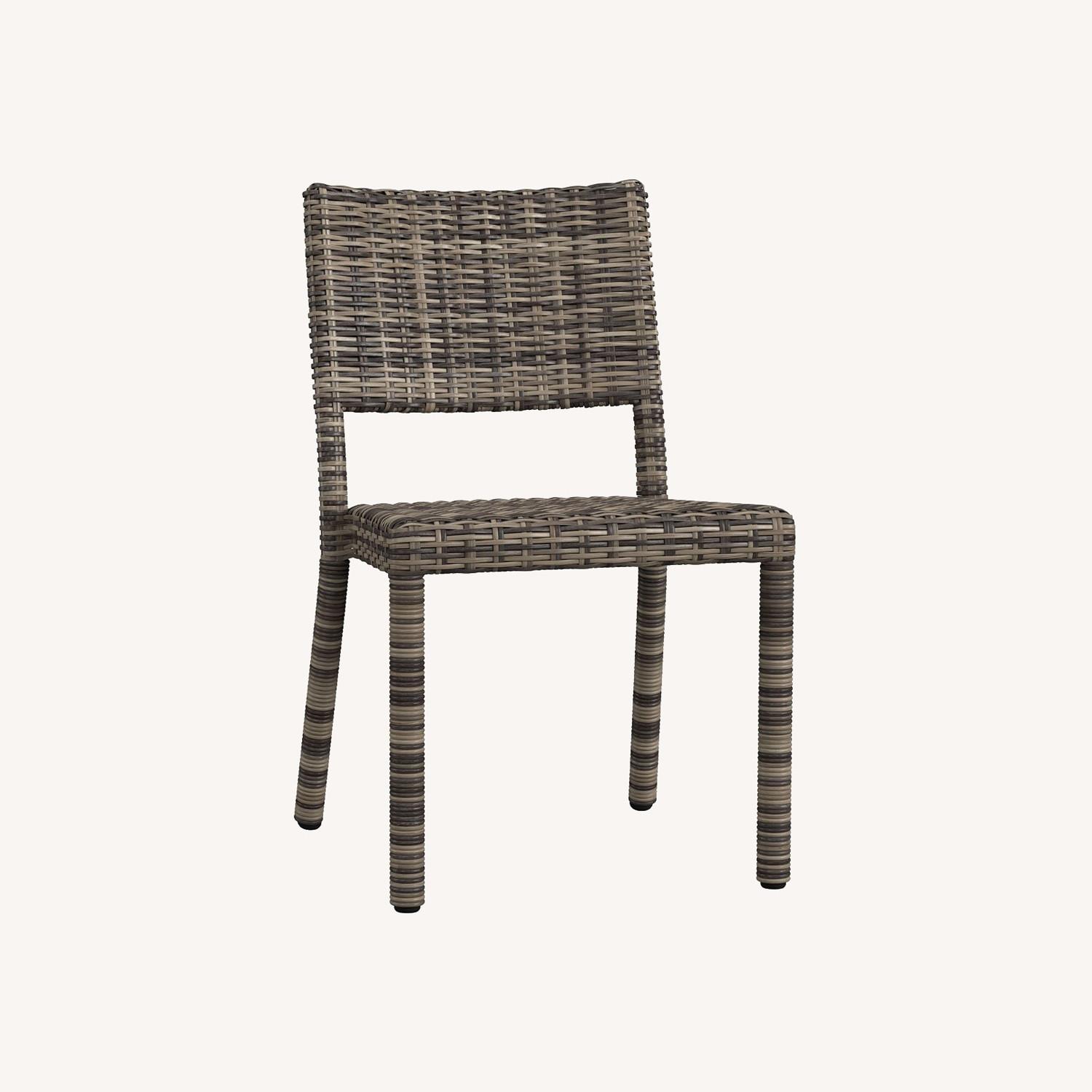 Pottery Barn Torrey Wicker Stackable Outdoor Chair - image-0