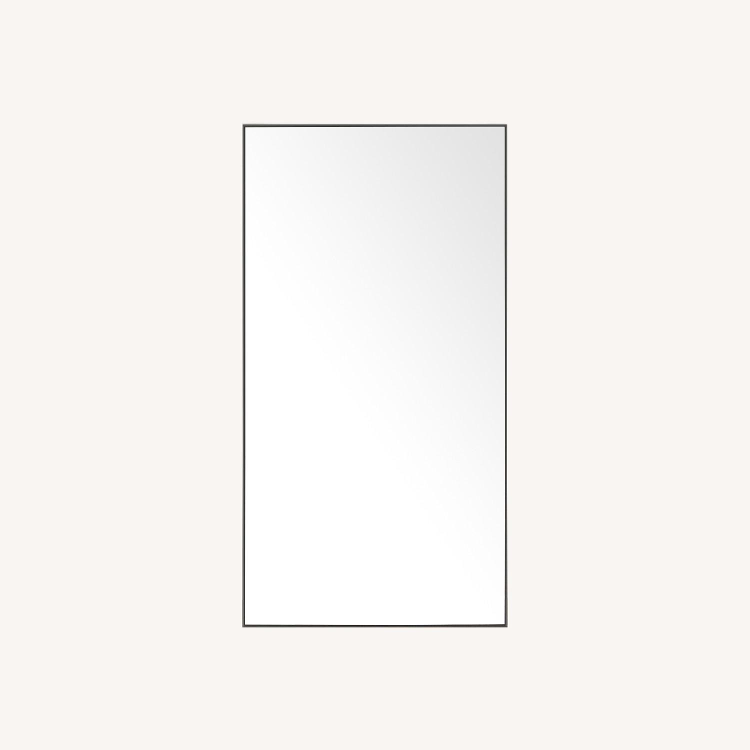 Modern Large Thin Framed Rectangular Floor Mirror AptDeco