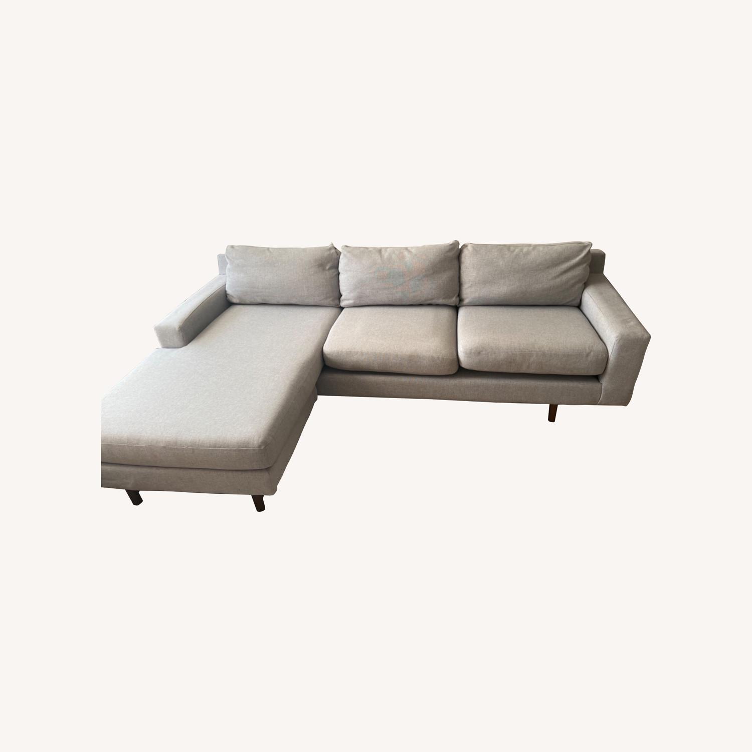 West Elm Gray Eddy Flip Sectional Sofa - image-0
