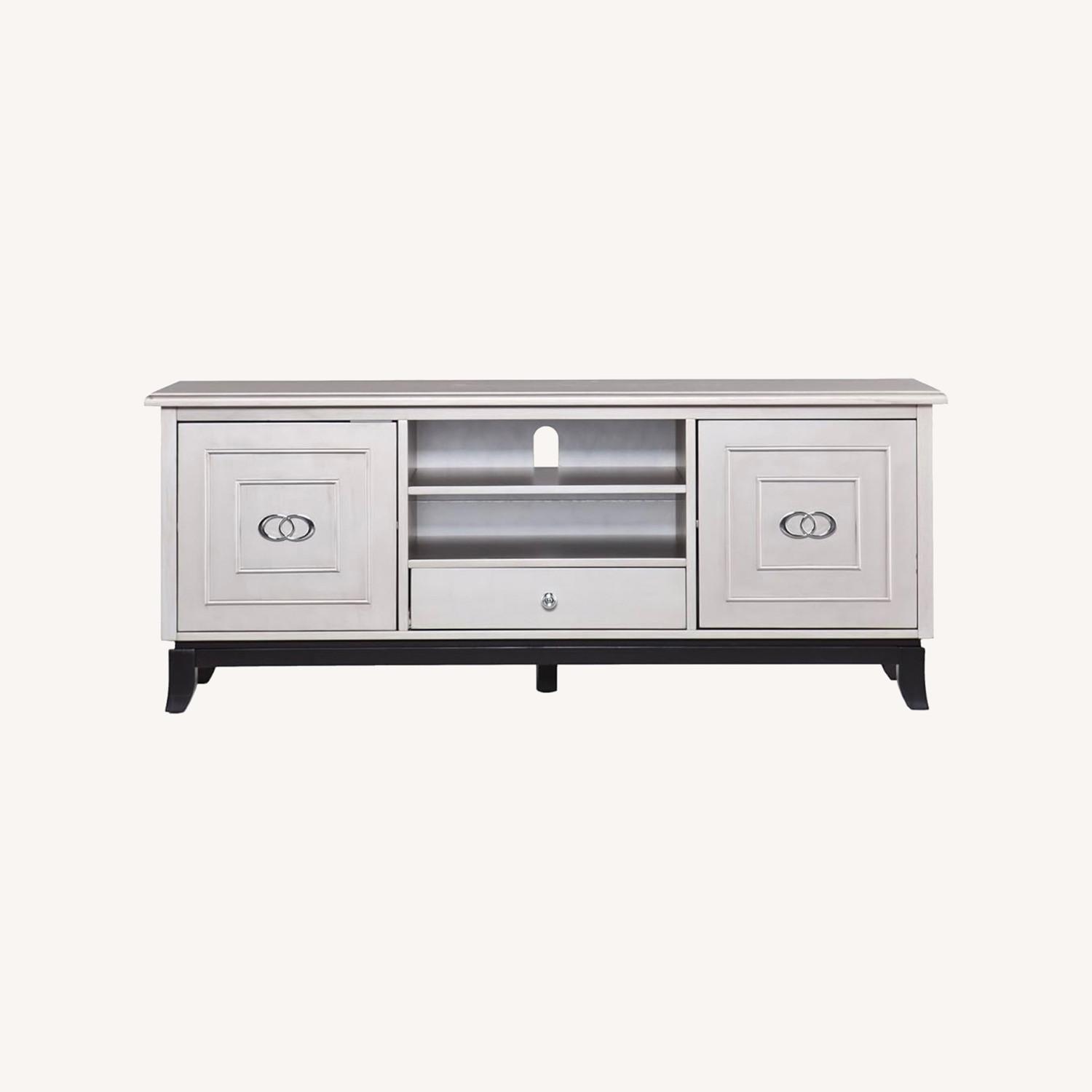 TV Media Stand - Cabinets W Adjustable Shelves - image-0