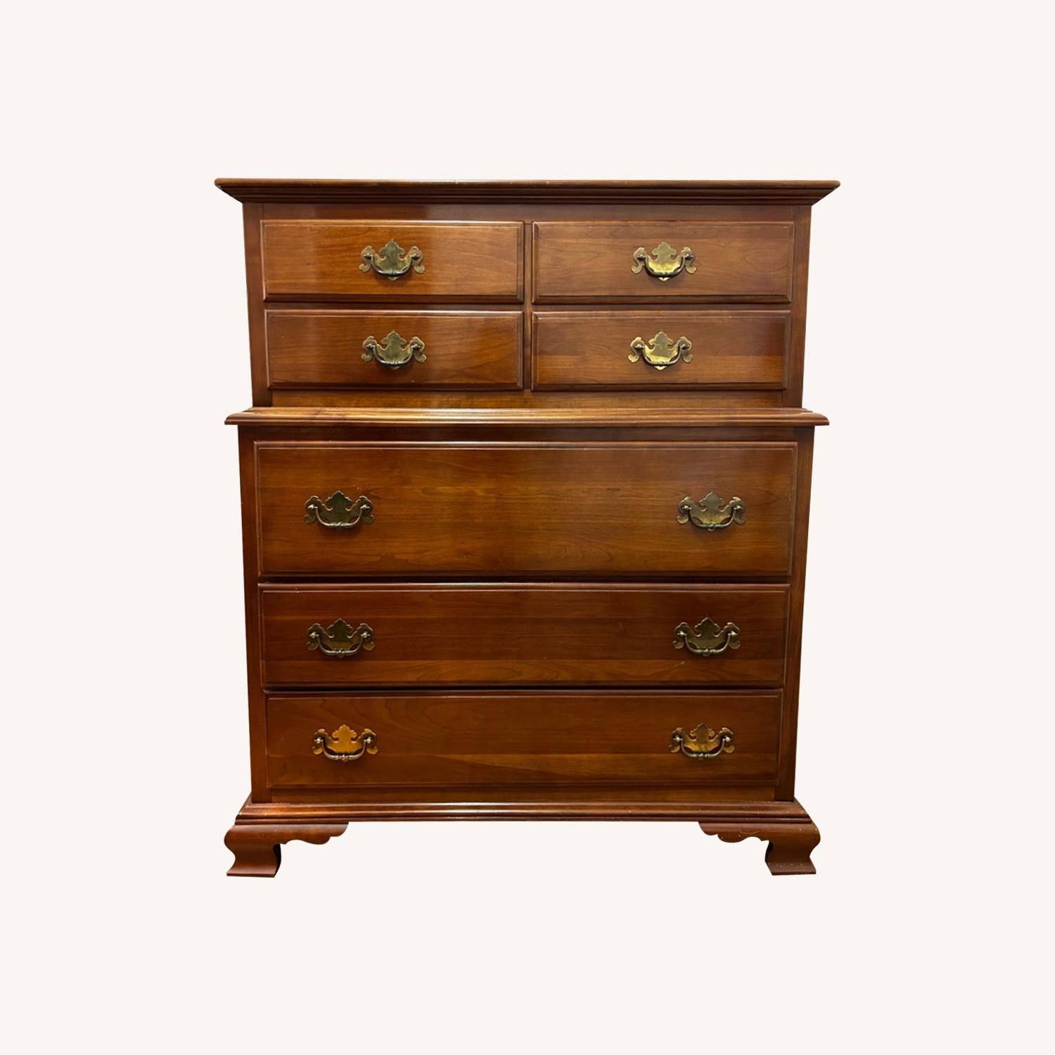 Vintage Kling Maple Tallboy Dresser - image-0