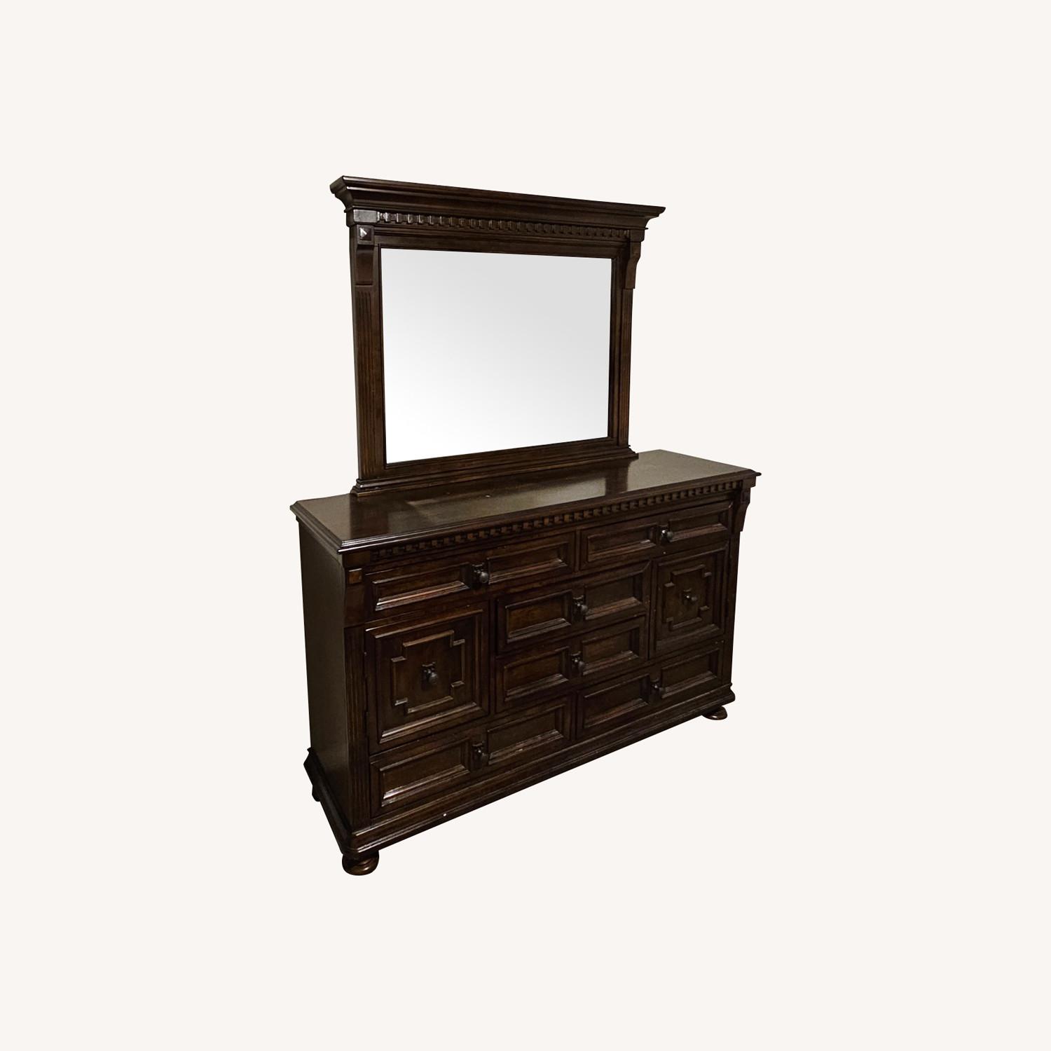 Ashley Traditional Dresser With Mirror Attached - image-0